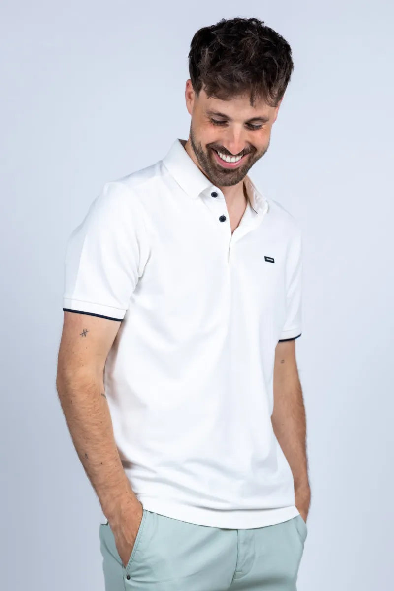 VANGUARD Polo met knopen - Wit