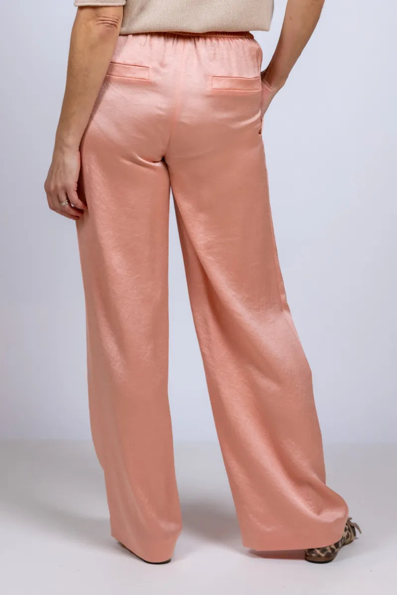 MARCCAIN COLLECTIE MARCCAIN COLLECTIE AC.81.46 M46 MARCCAIN COLLECTIE AC.81.46 M46 Wijde pantalon - Oudroze
