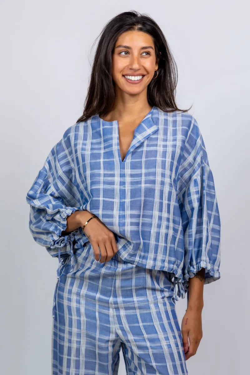 STUDIO CLIQUE Blouse met ruit - Bleu