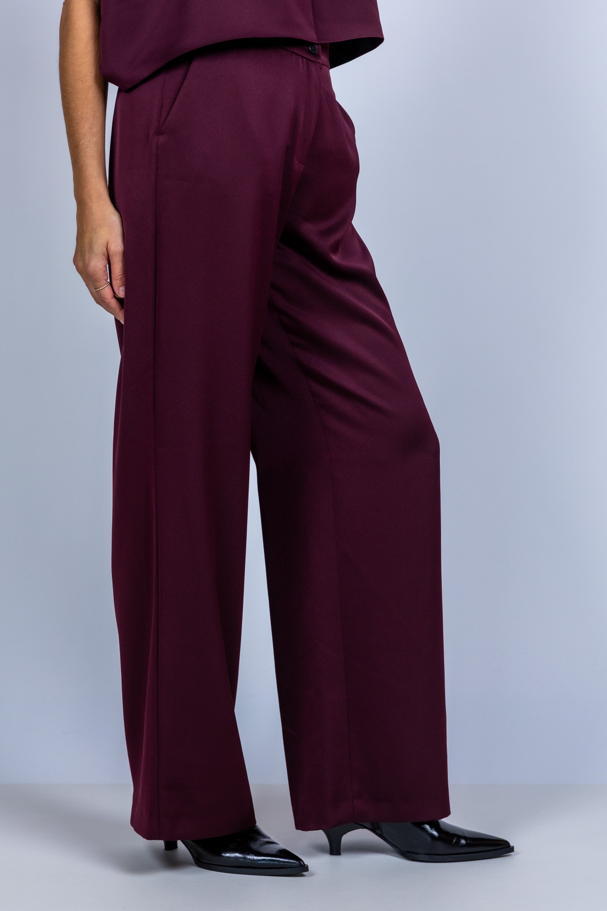 Wijde pantalon - Burgundy