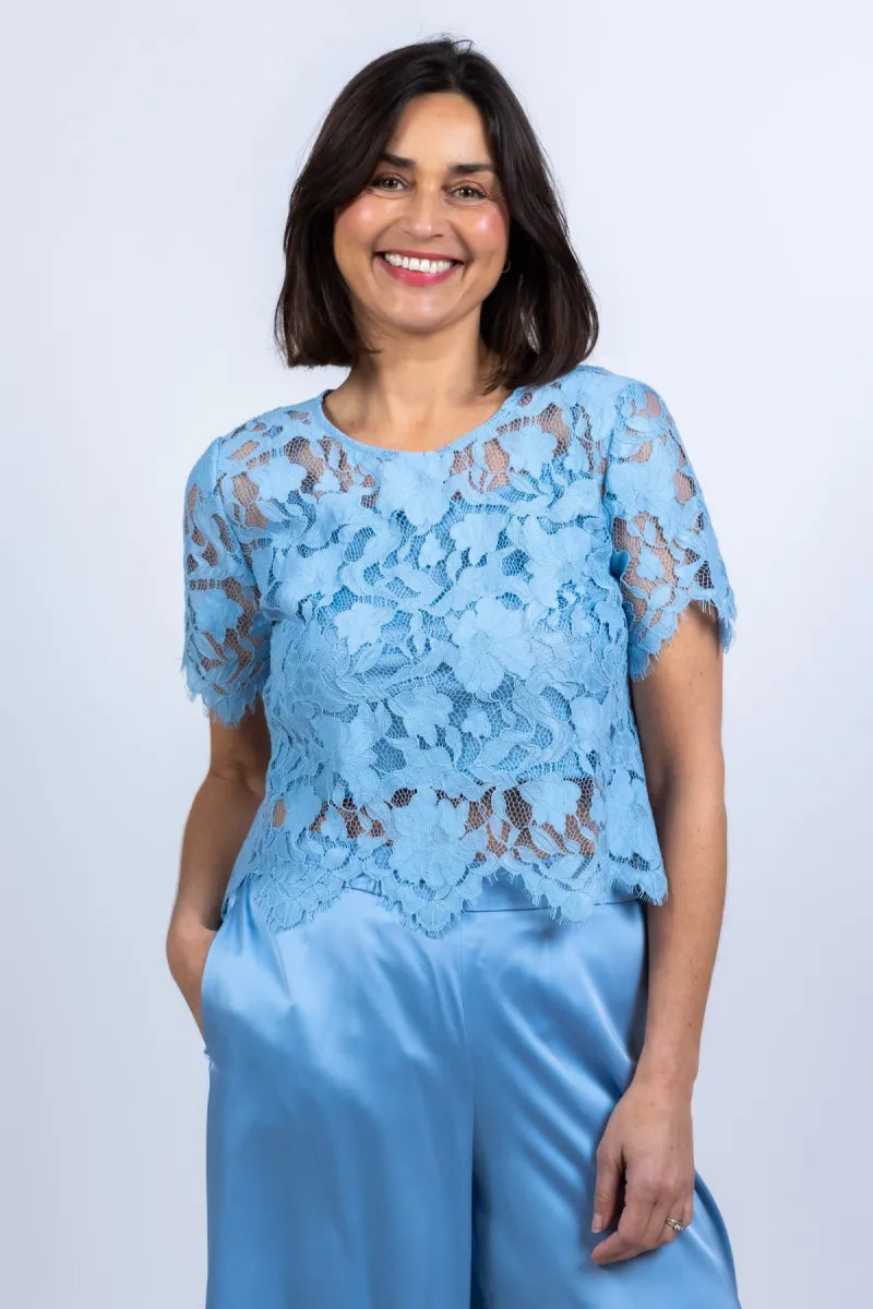 VERA MONT VERA MONT 36464066 Top met kant - Bleu