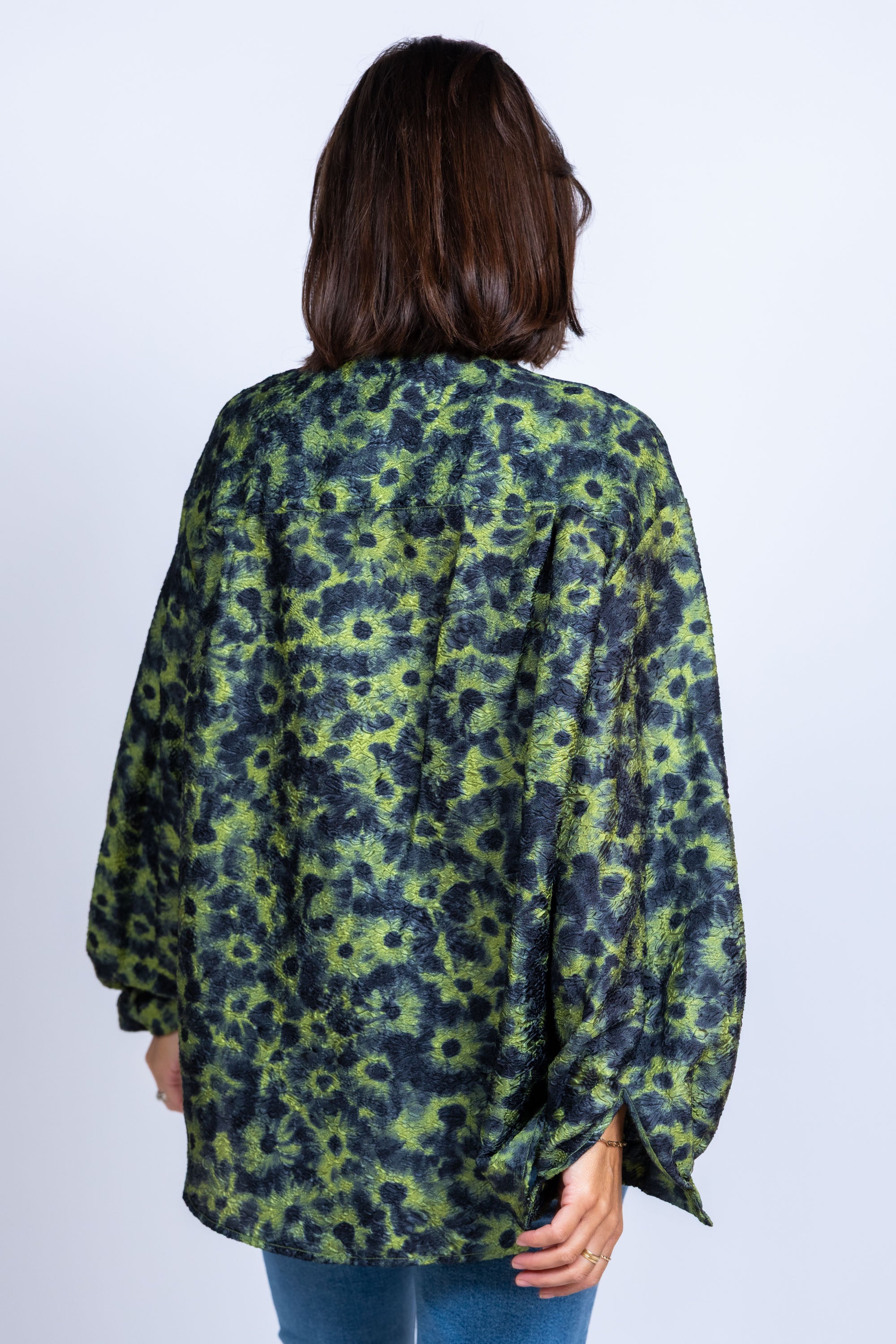 Blouse met strik - Appelgroen