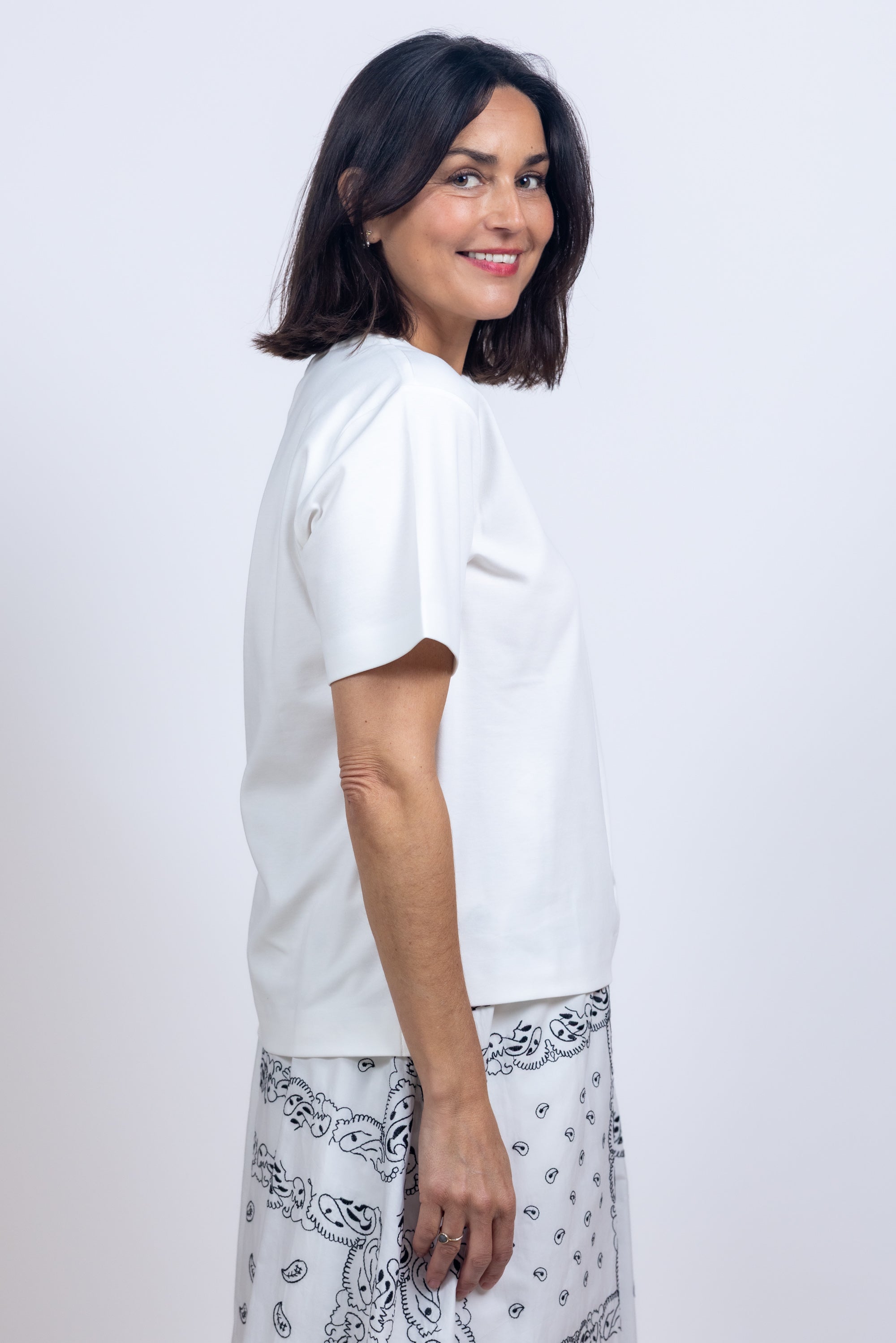 T-shirt met ronde hals - Wit