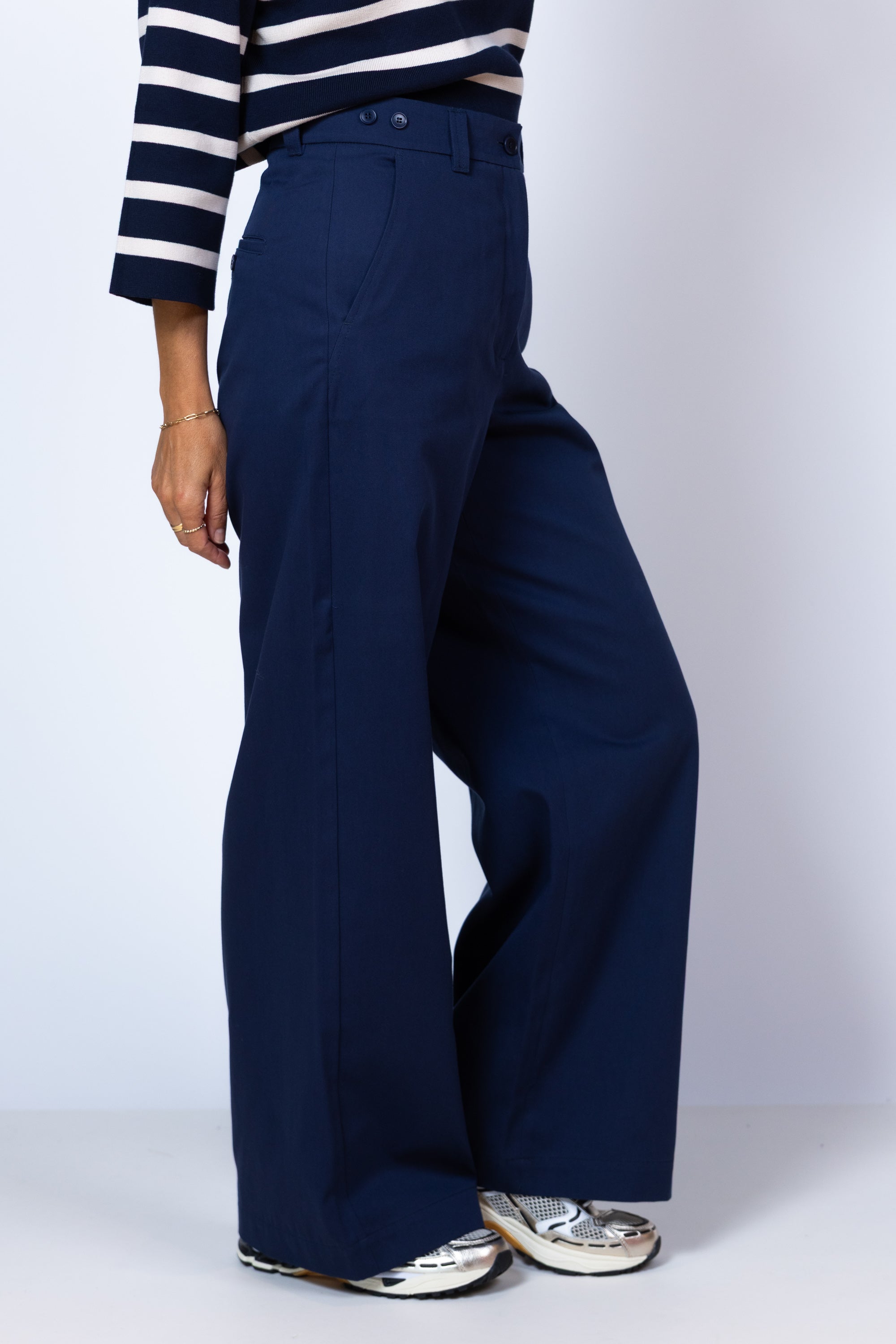 Wijde broek - Marine
