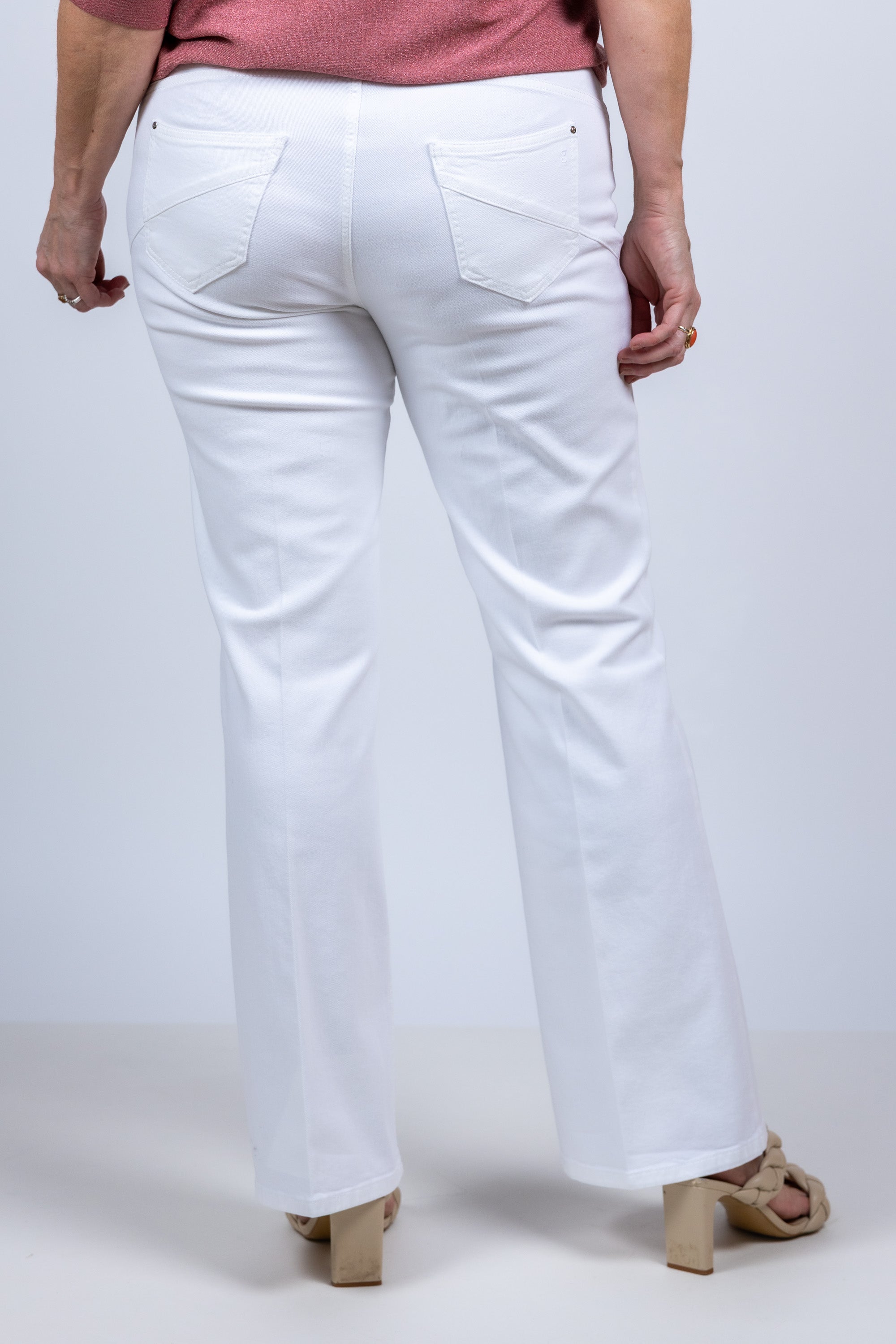 Broek met rechte pijpen - Wit