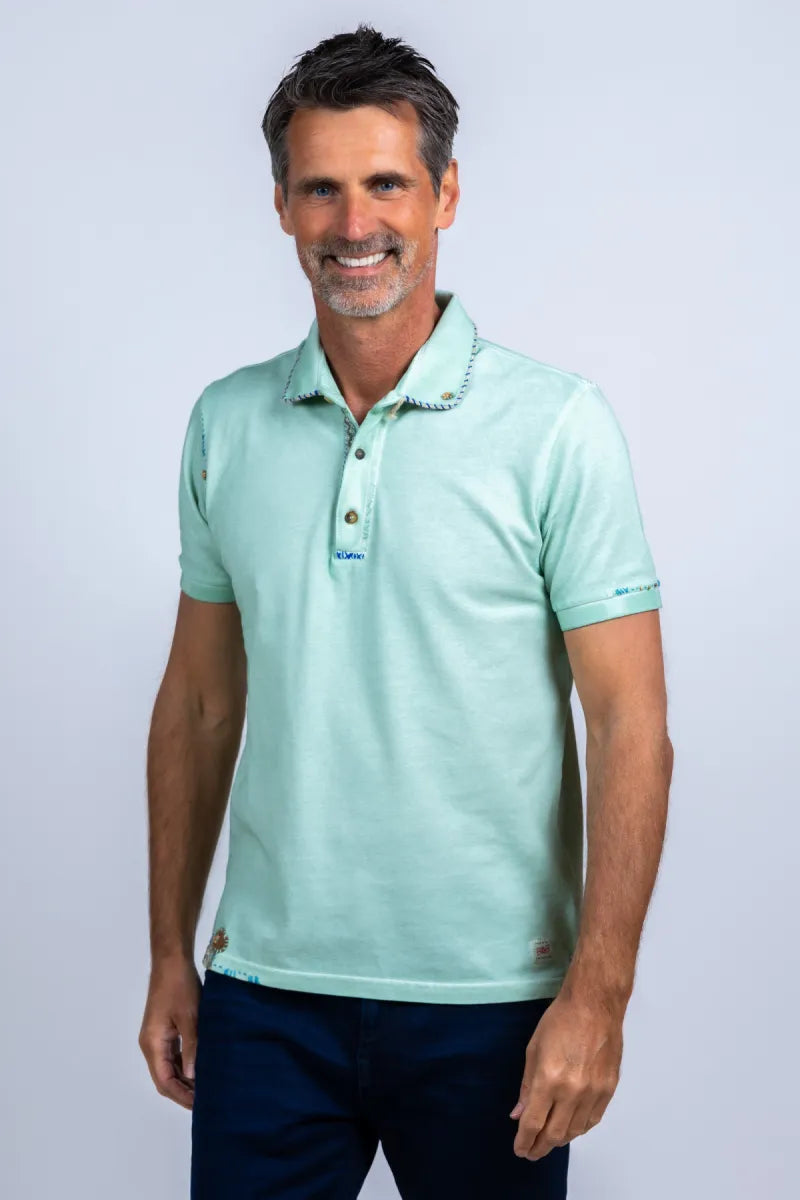 BOB Polo met knopen - Mint