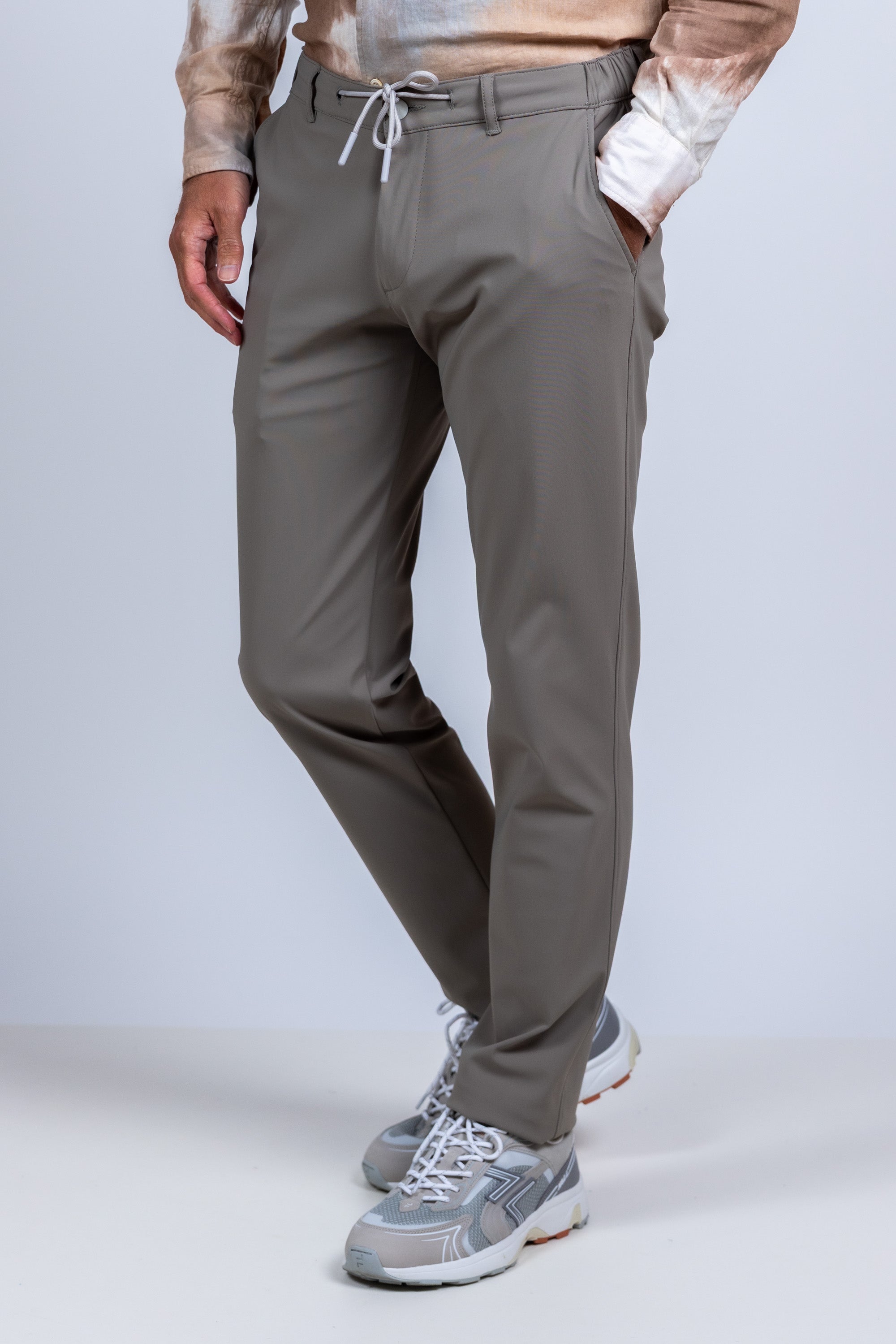 Broek met koord - Khaki