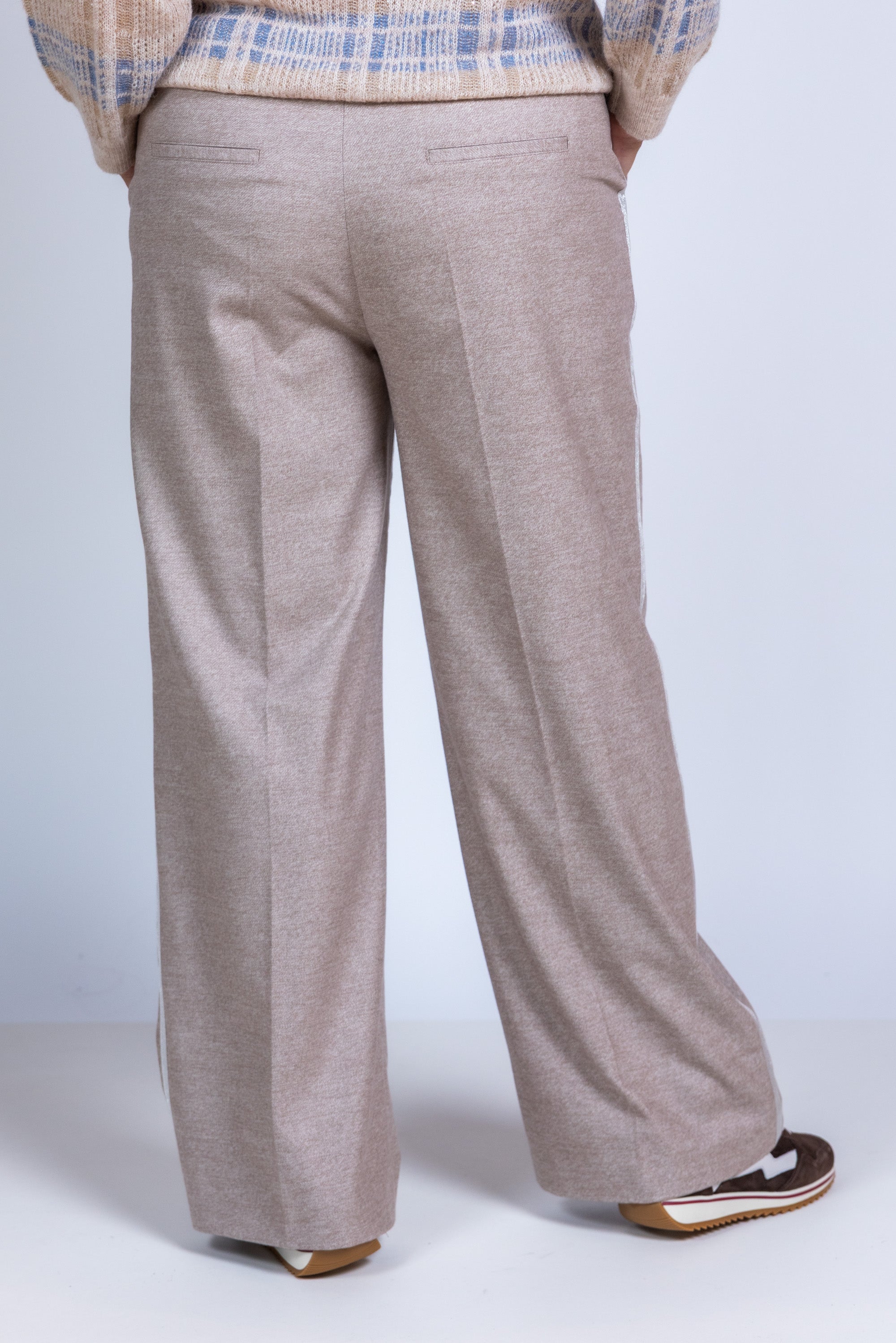 Wijde pantalon - Licht taupe
