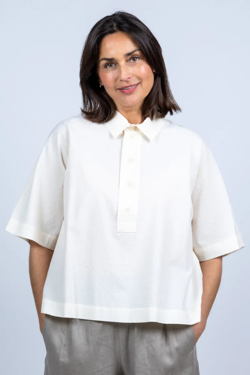 SACRECOEUR Blouse met knopen - Ecru