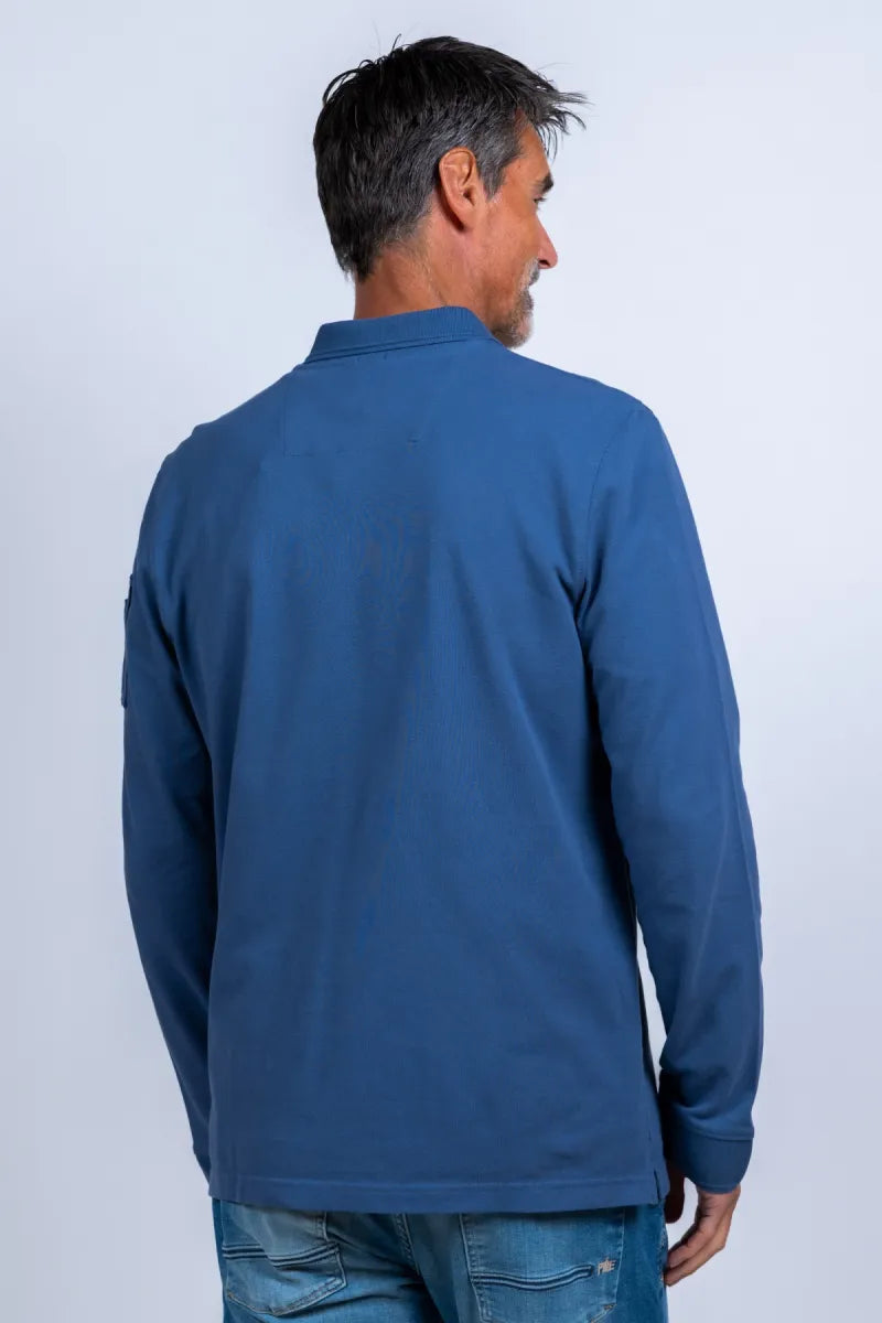 PME PME PPS2511899 Polo met lange mouwen - French blue