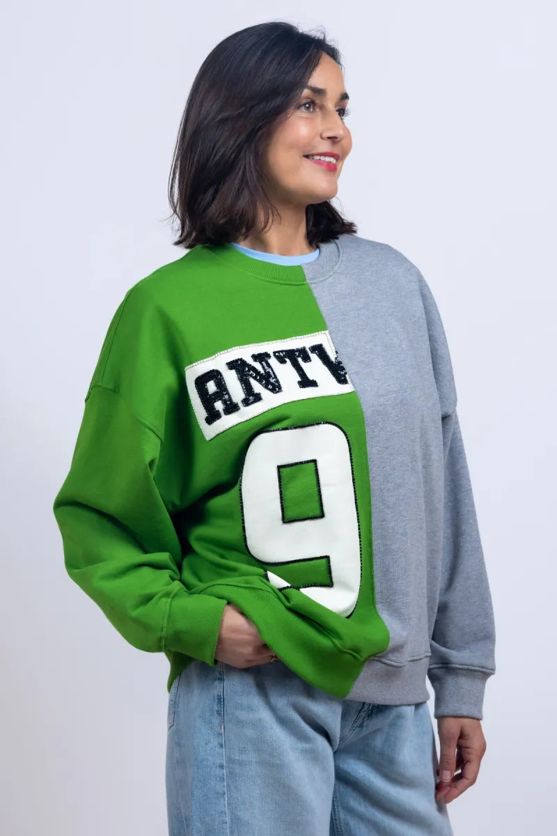 ESSENTIEL ANTWERP ESSENTIEL ANTWERP JAME Sweater met print - Lichtgrijs