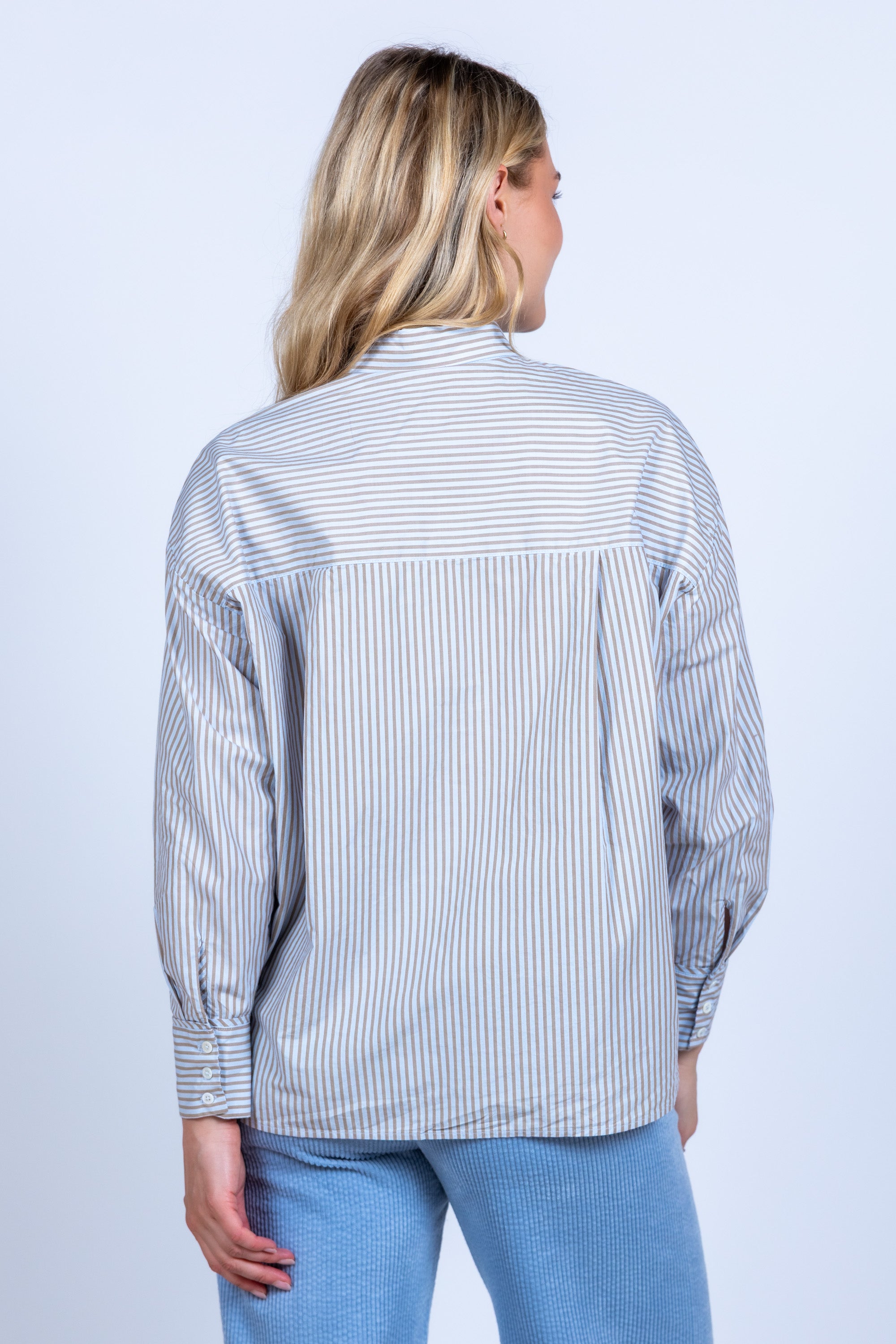 Blouse met strik - Bleu