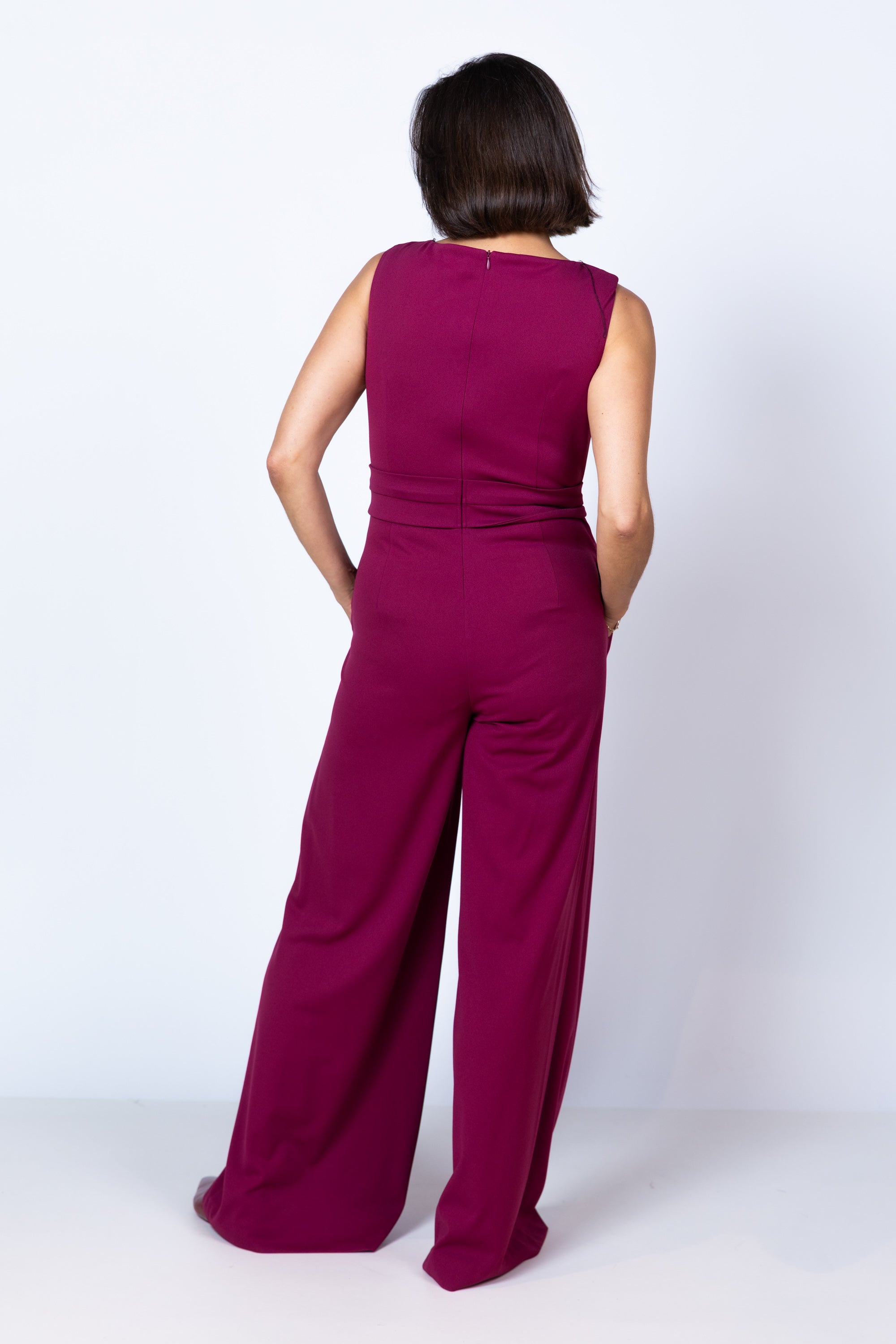 Jumpsuit met strik - Rood