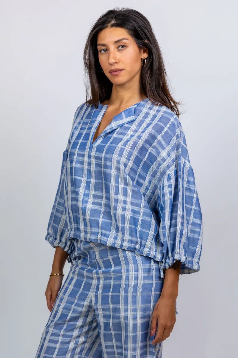 STUDIO CLIQUE Blouse met ruit - Bleu