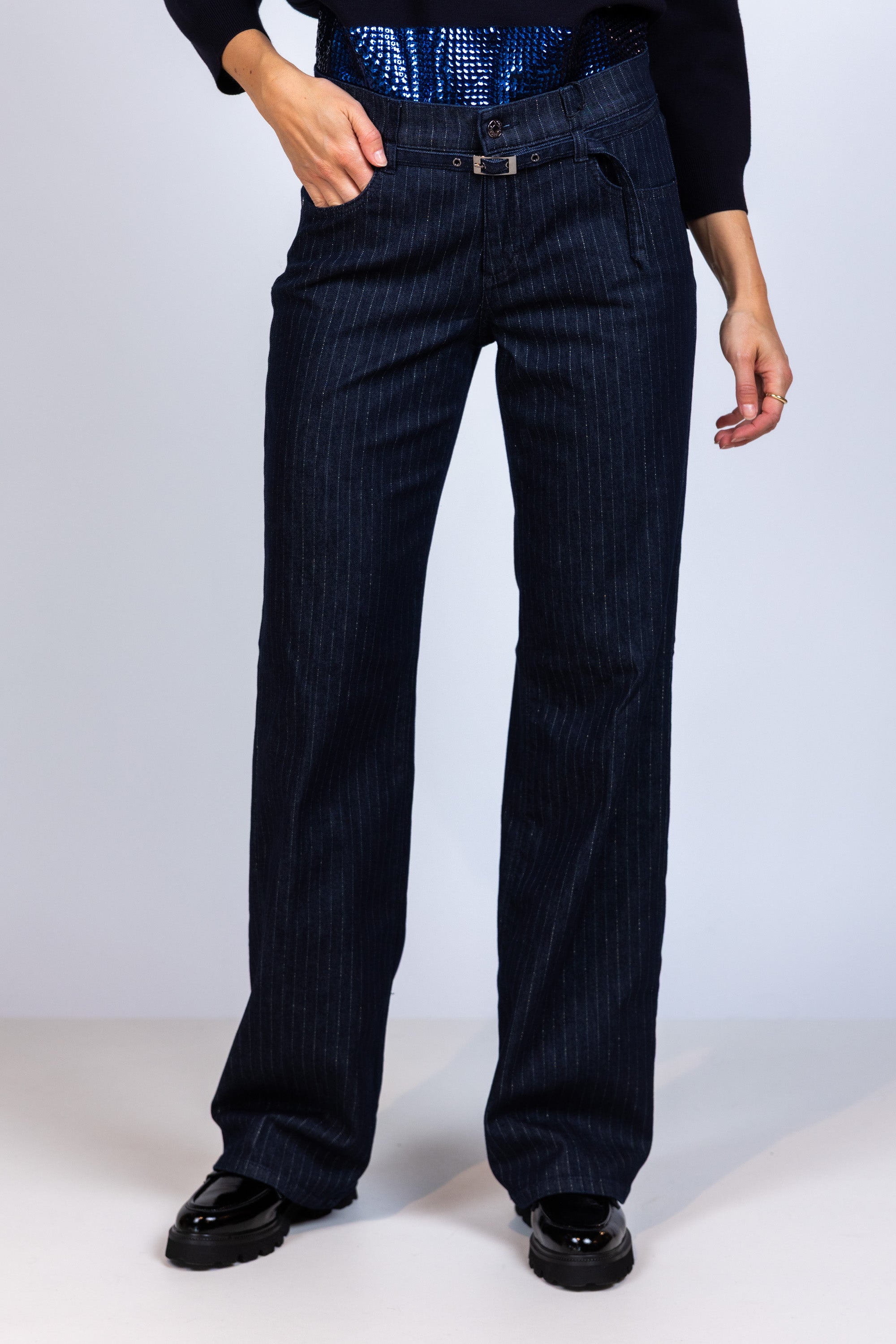 Broek met krijtstreep - Jeans
