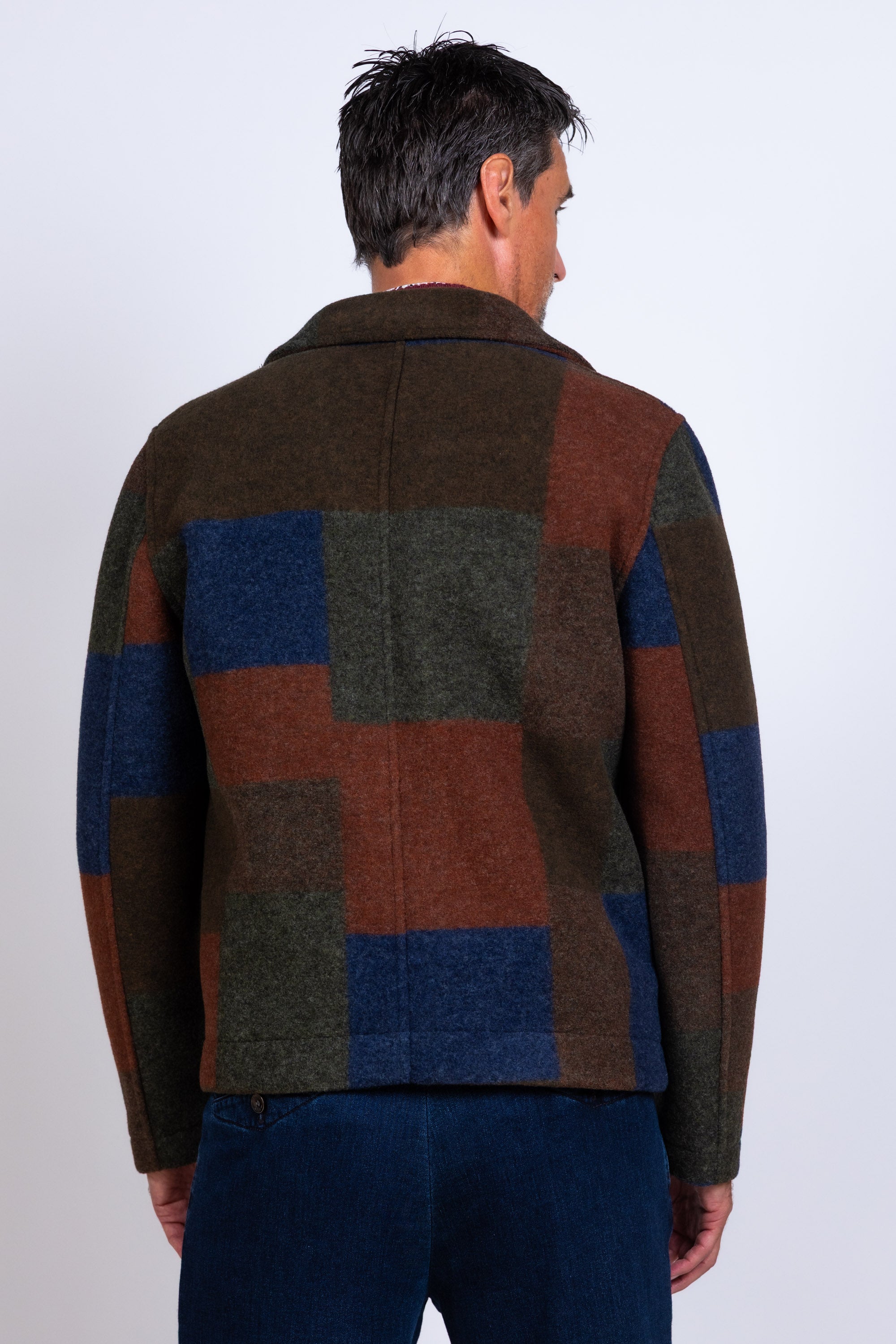 Jasje met blokpatroon - Brique