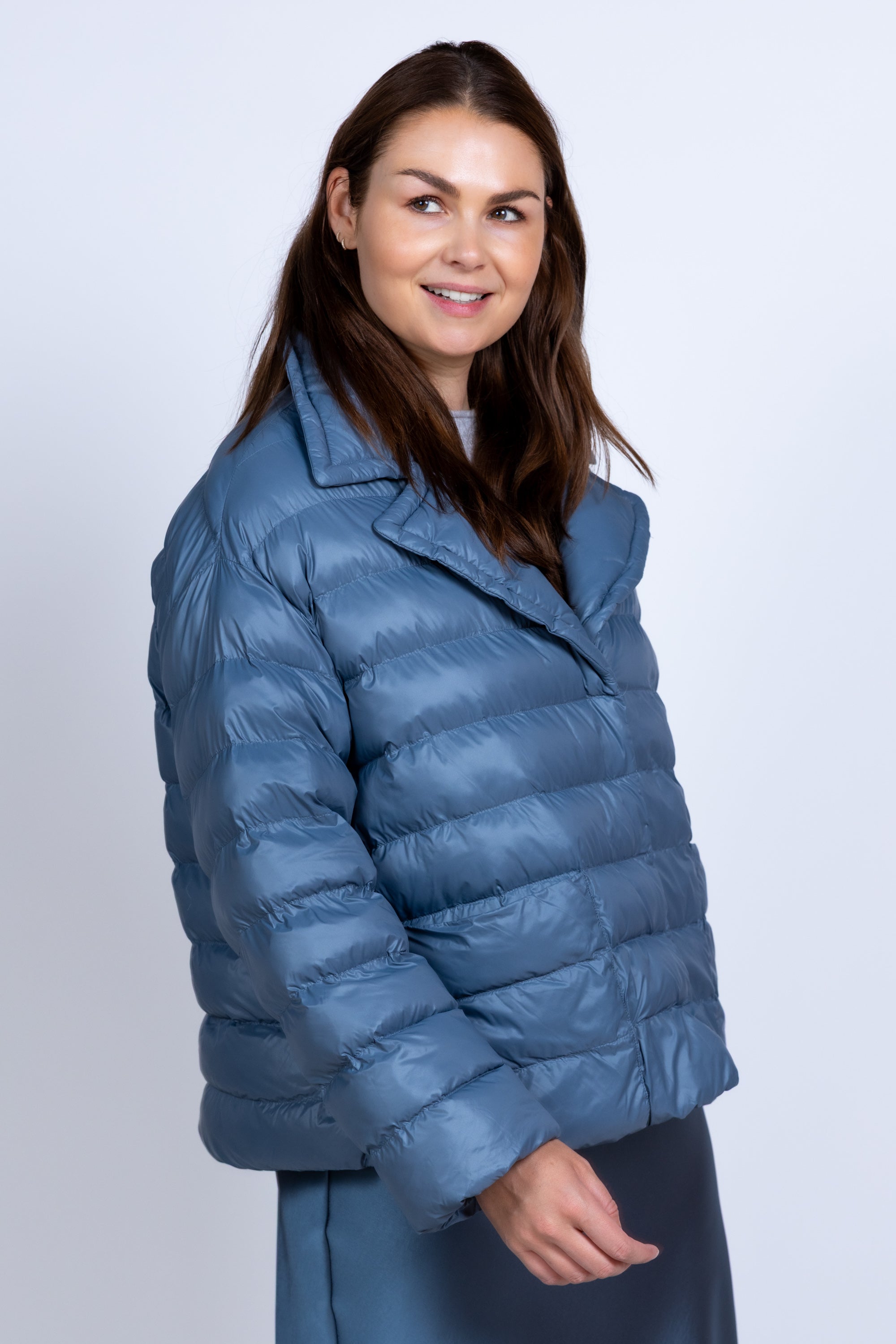 Gewatteerd jasje - Blauw/grijs