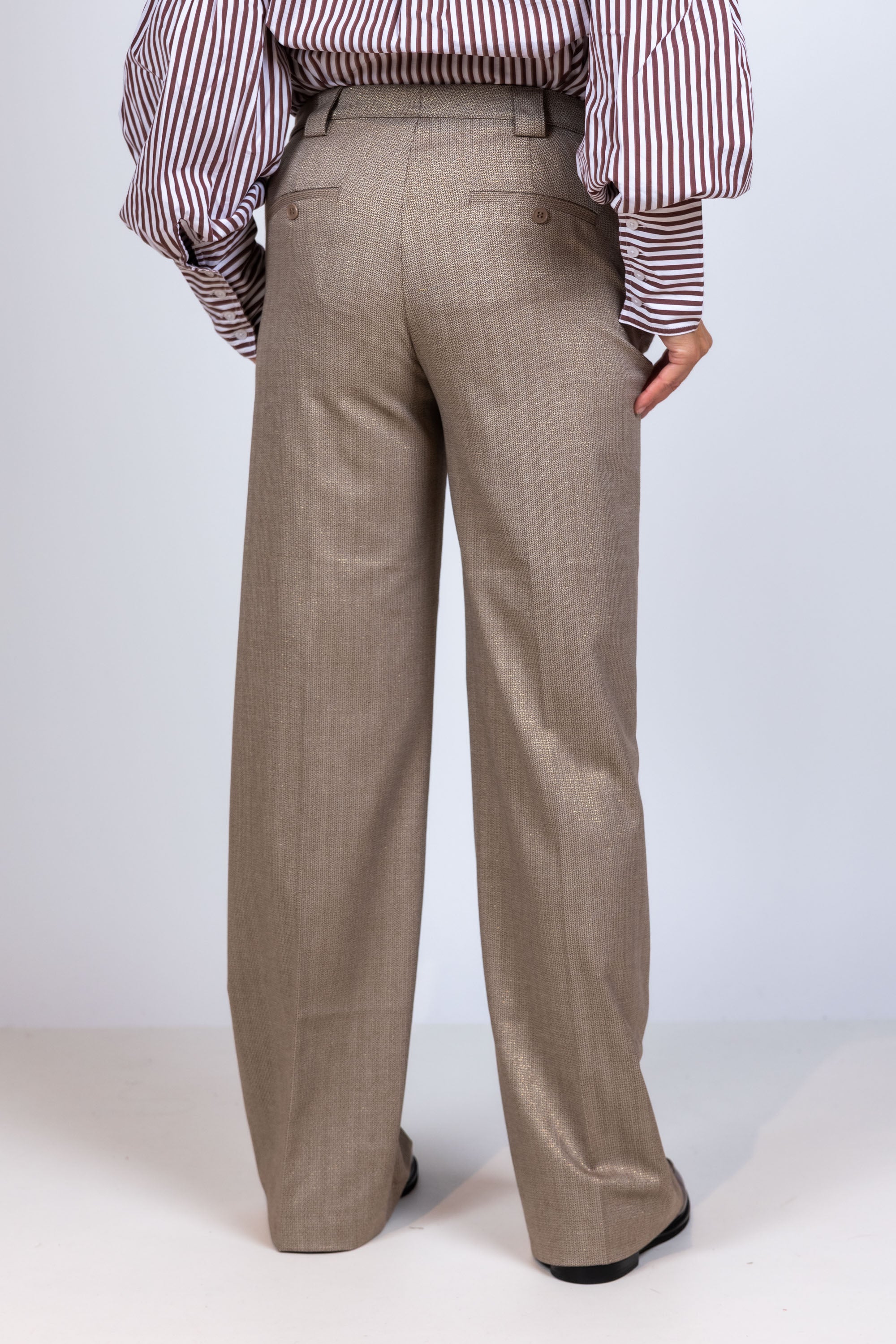 Wijde pantalon - Goud