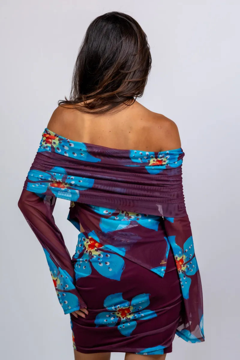 HARPER & YVE HARPER & YVE HS6T500 Top met bloemenprint - Burgundy