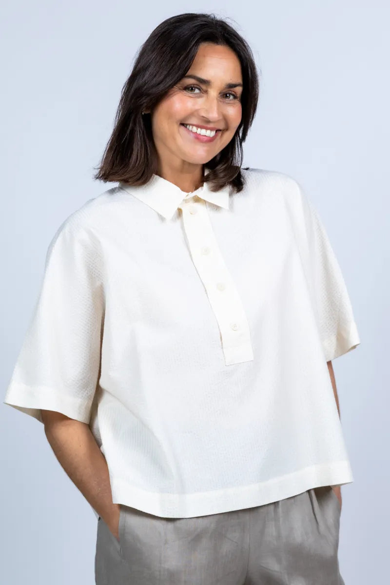 SACRECOEUR Blouse met knopen - Ecru
