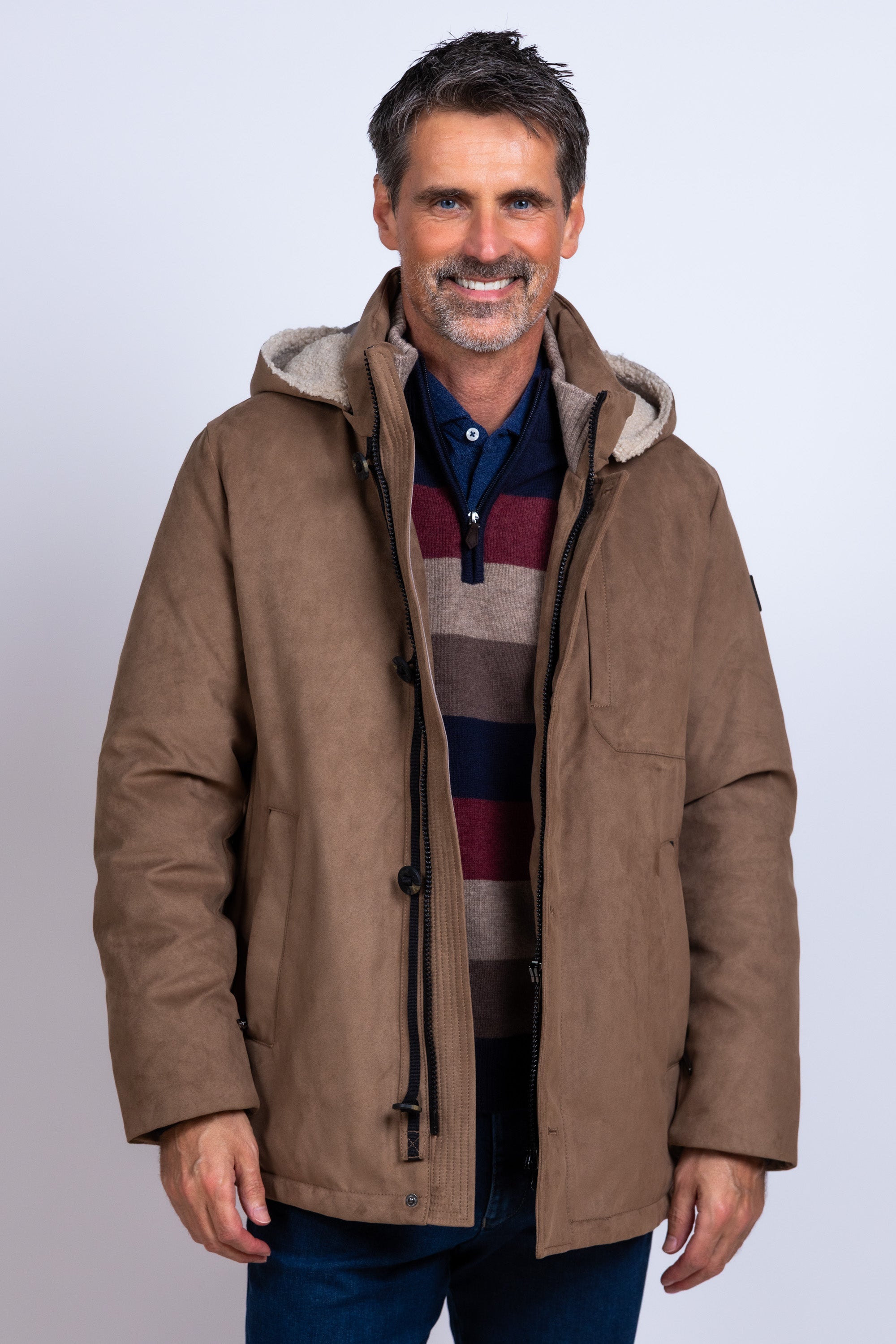 Winterjas met capuchon - Camel