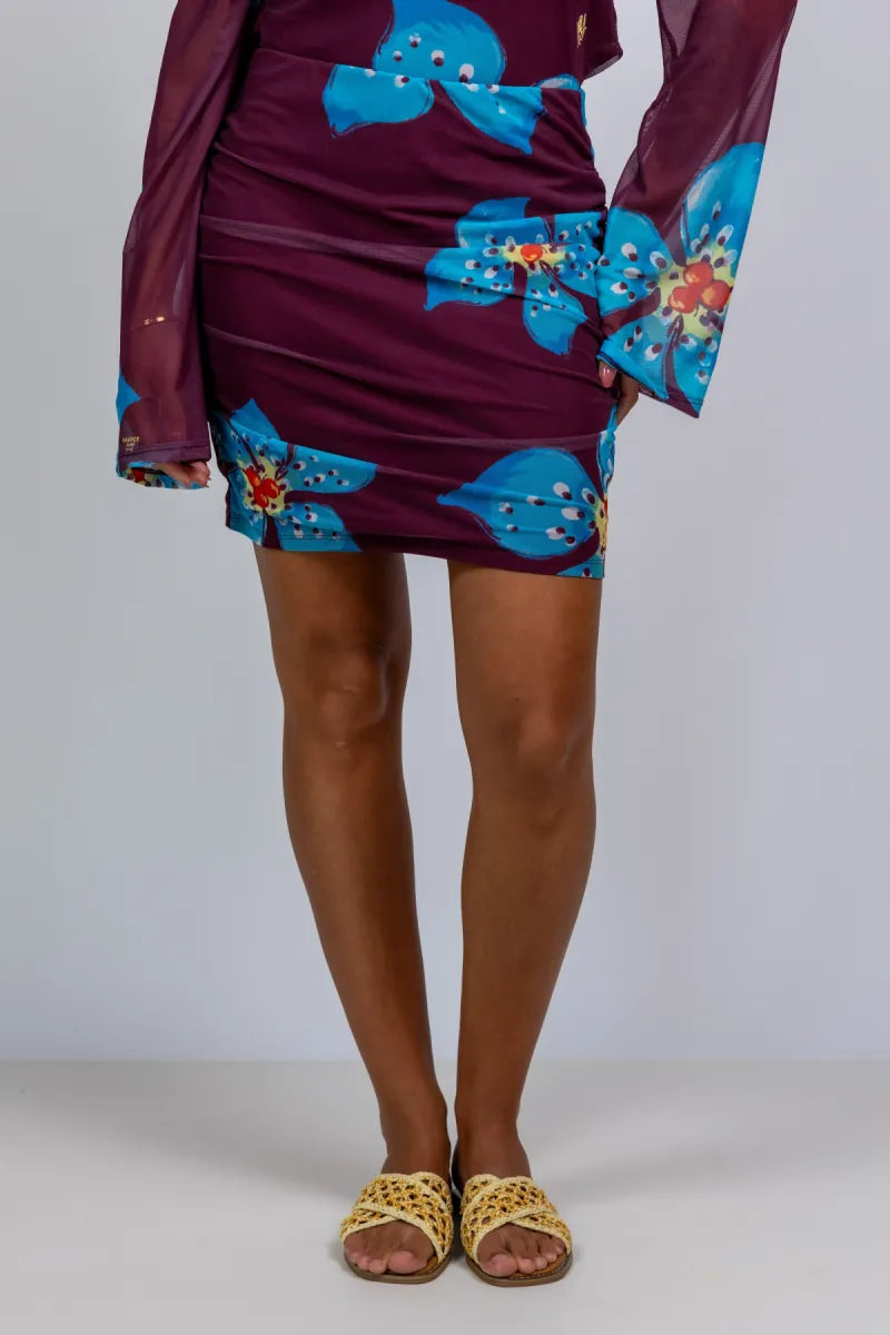 HARPER & YVE HARPER & YVE HS6T000 HARPER & YVE HS6T000 Rok met bloemenprint - Burgundy