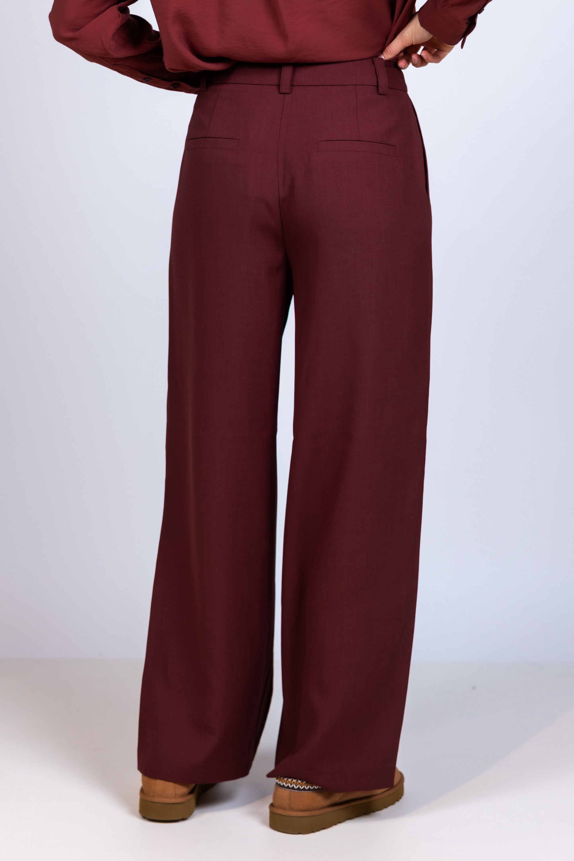 Wijde pantalon - Brique