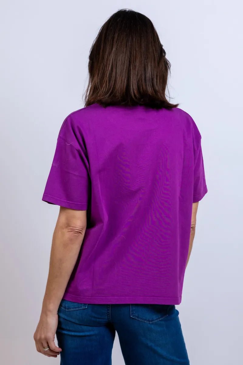 AMERICAN VINTAGE AMERICAN VINTAGE FIZ 02A T-shirt met korte mouwen - Paarspink