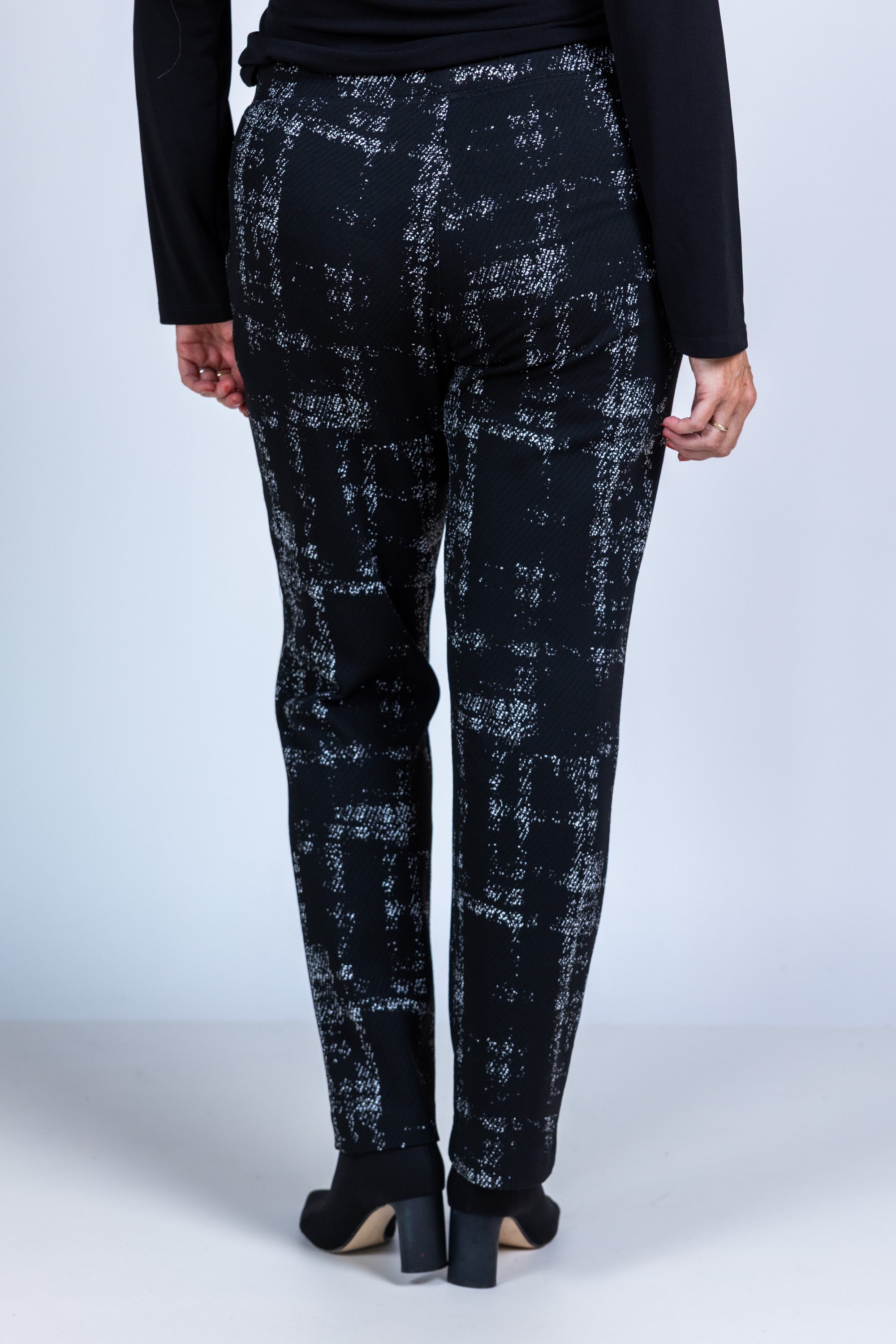 Broek met print - Zwart