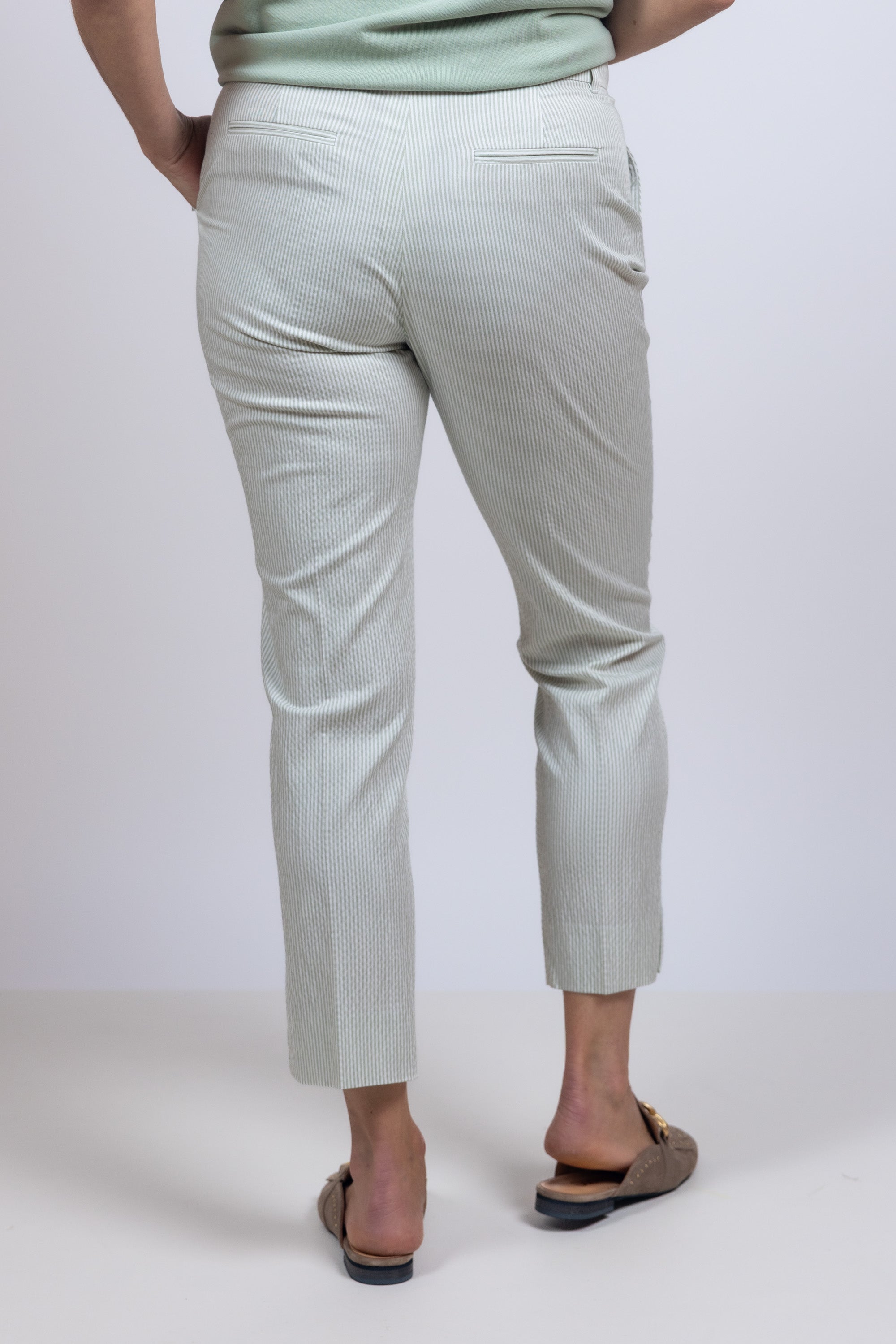 Broek met strepen - Mint