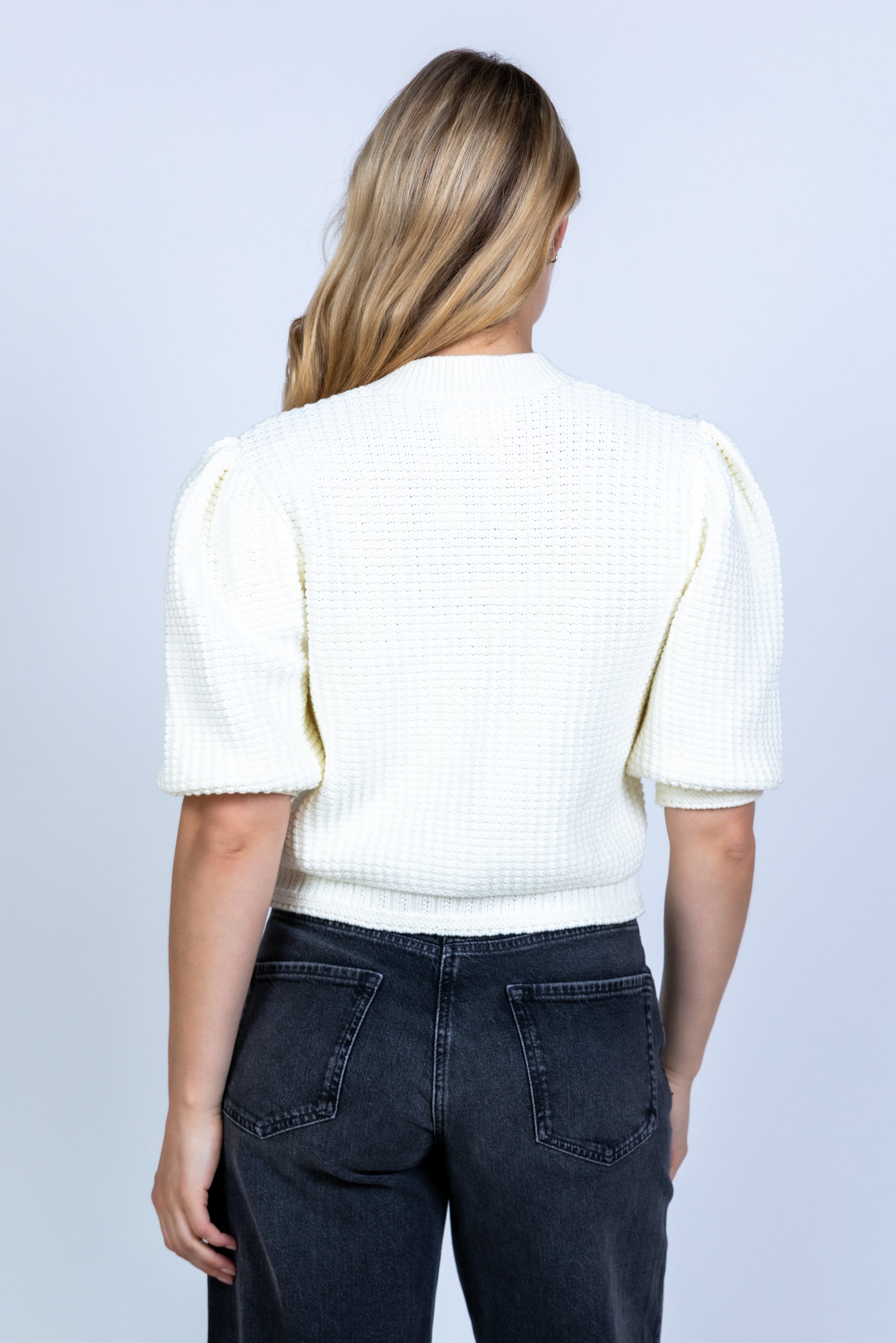 Vest met knopen - Ecru