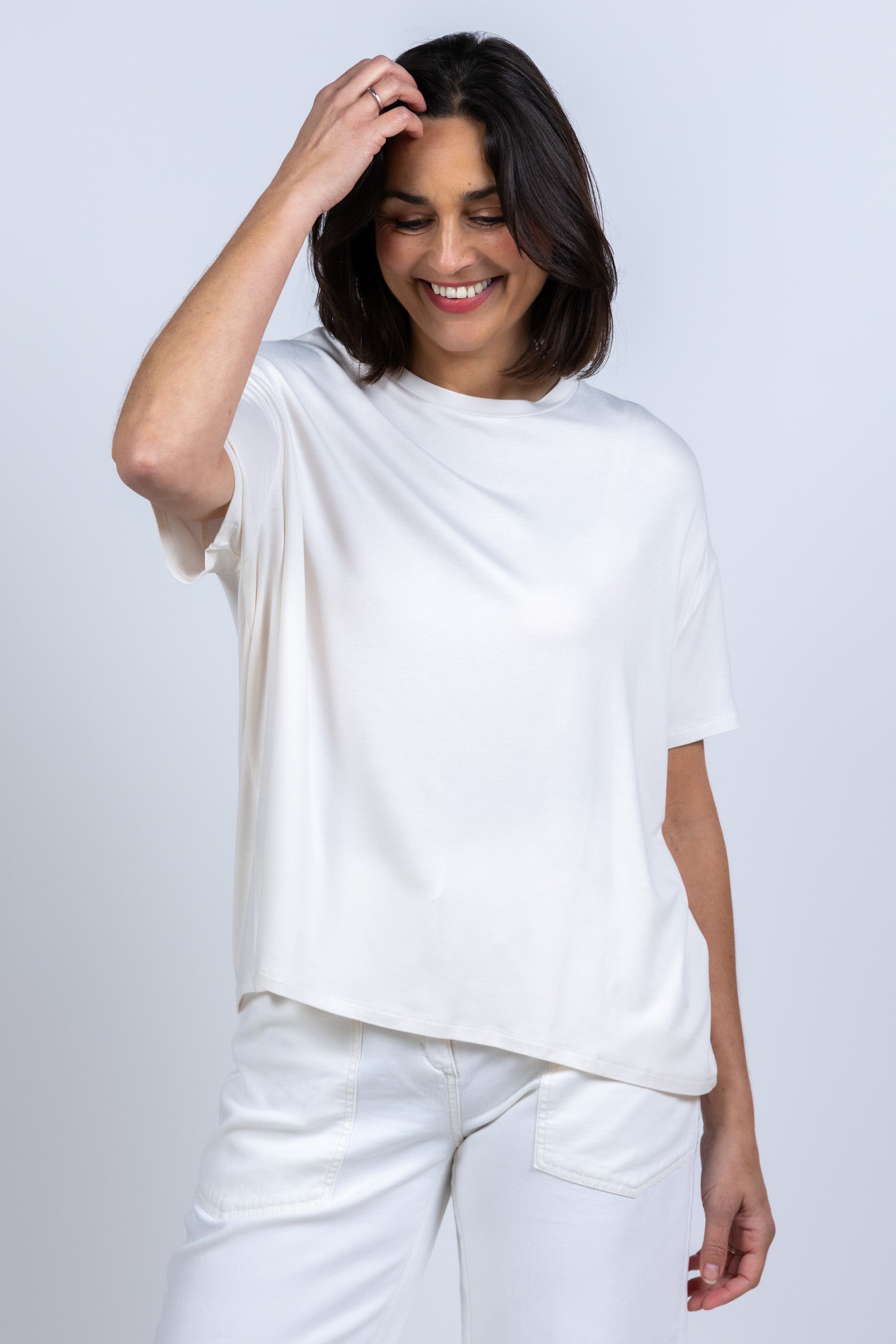 T-shirt met korte mouwen - Ecru