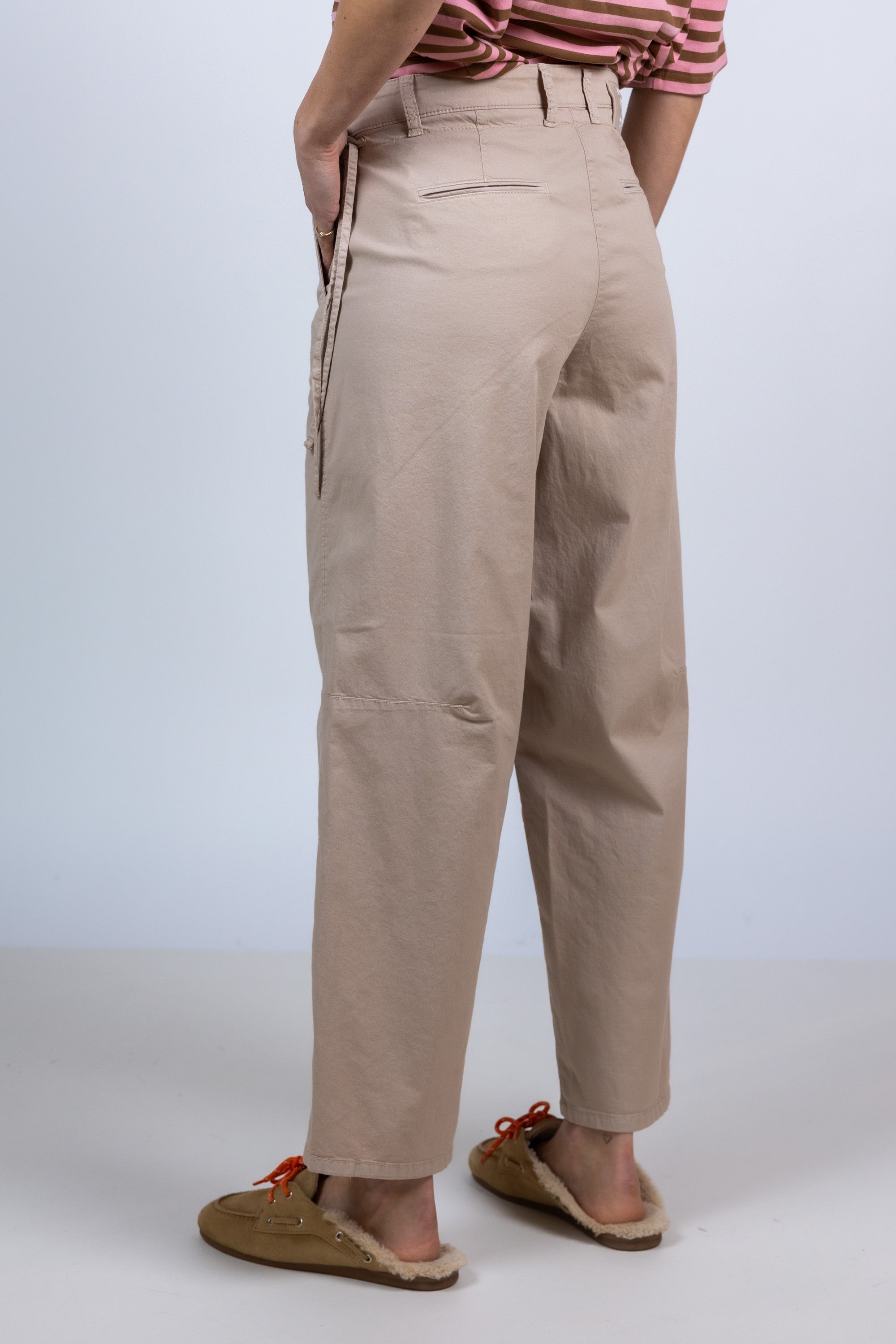 Broek met rechte pijpen - Zand