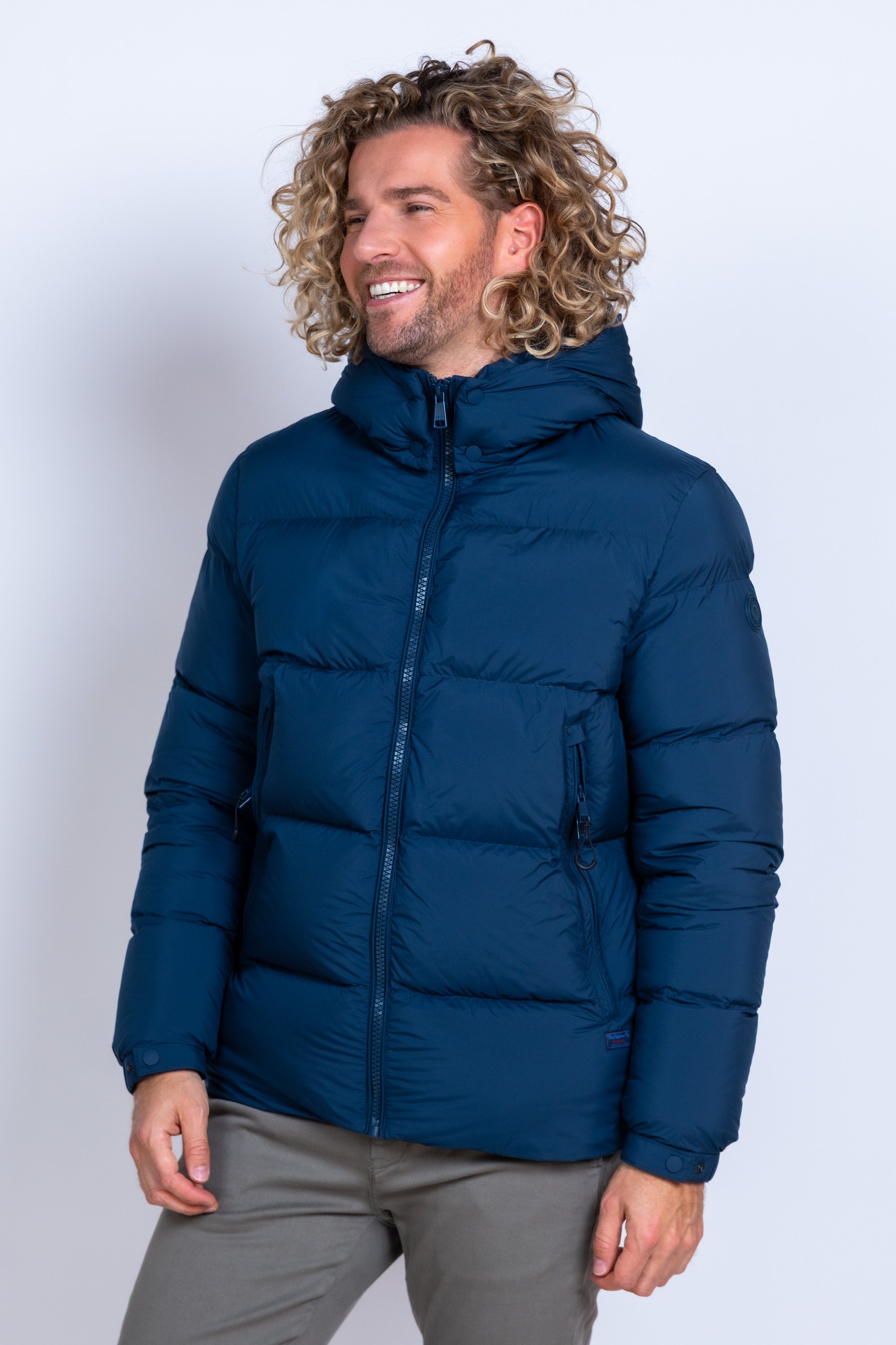 Gewatteerd jack - French blue