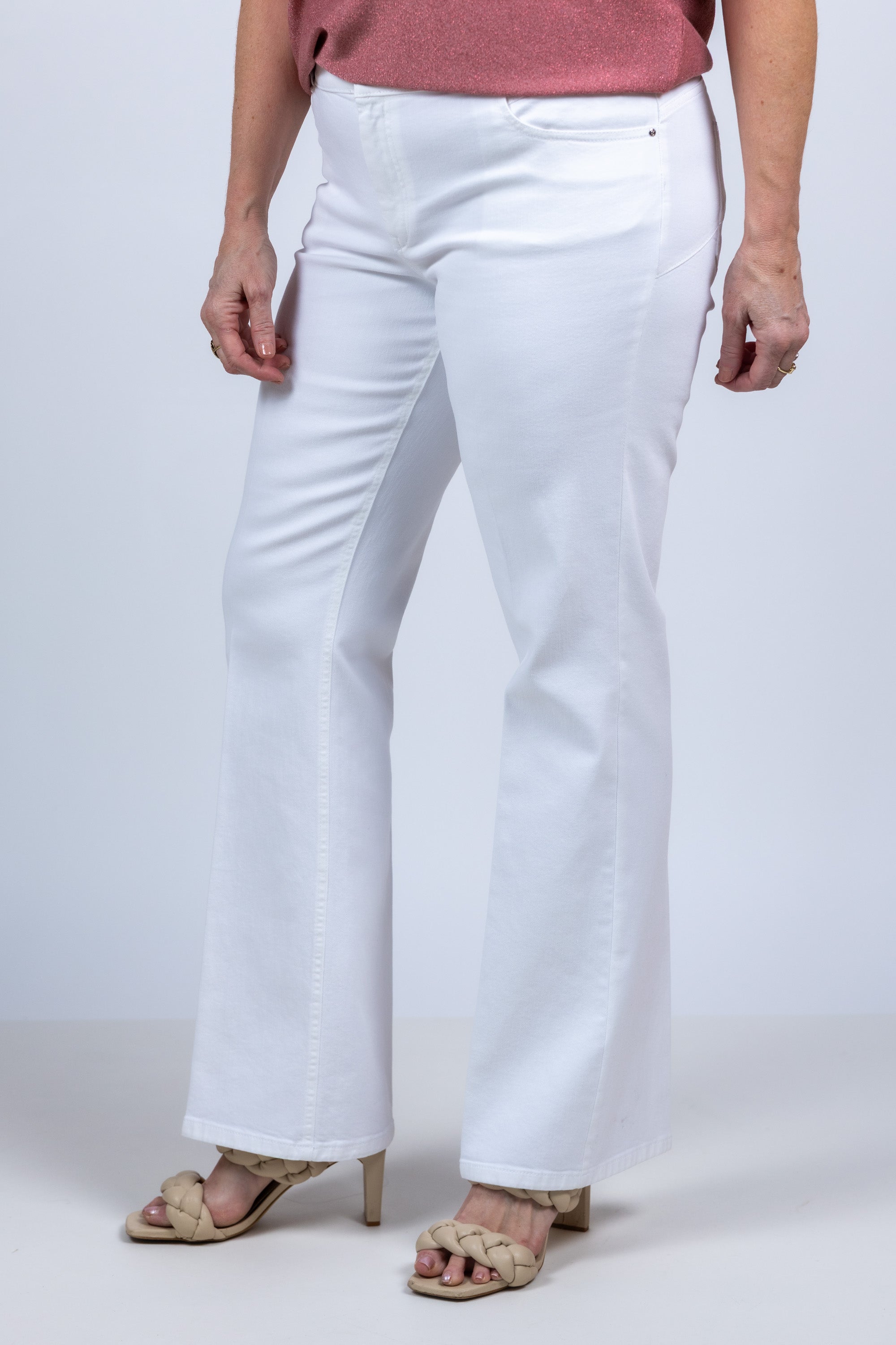 Broek met rechte pijpen - Wit