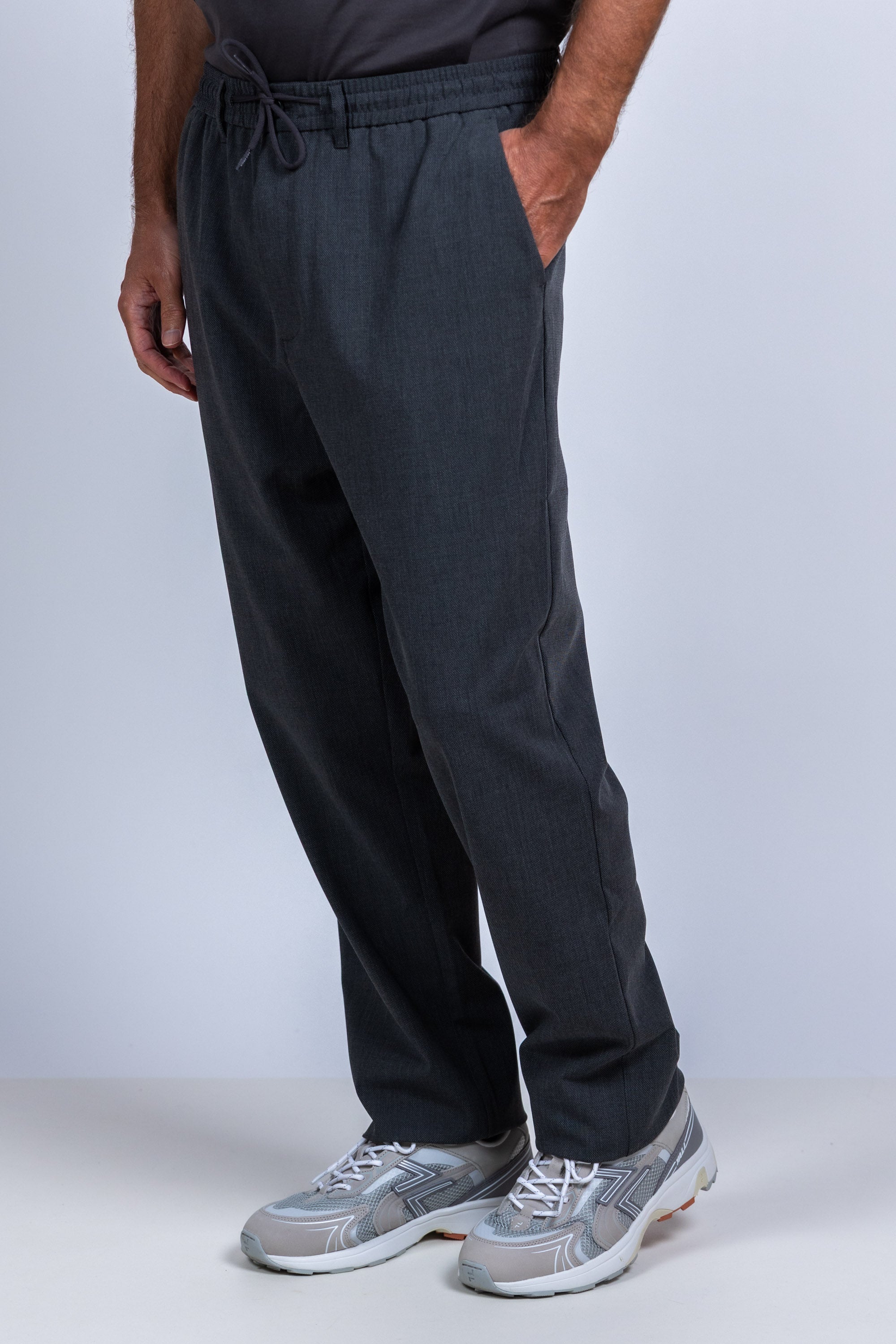 Broek met koordje - Donkergrijs