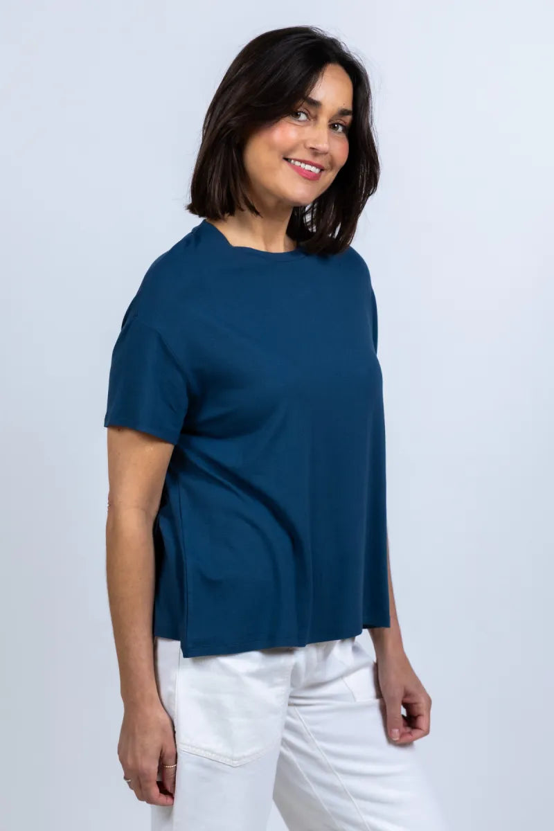 MAJESTIC MAJESTIC M001-FT1104 MAJESTIC M001-FT1104 T-shirt met korte mouwen - Inkt