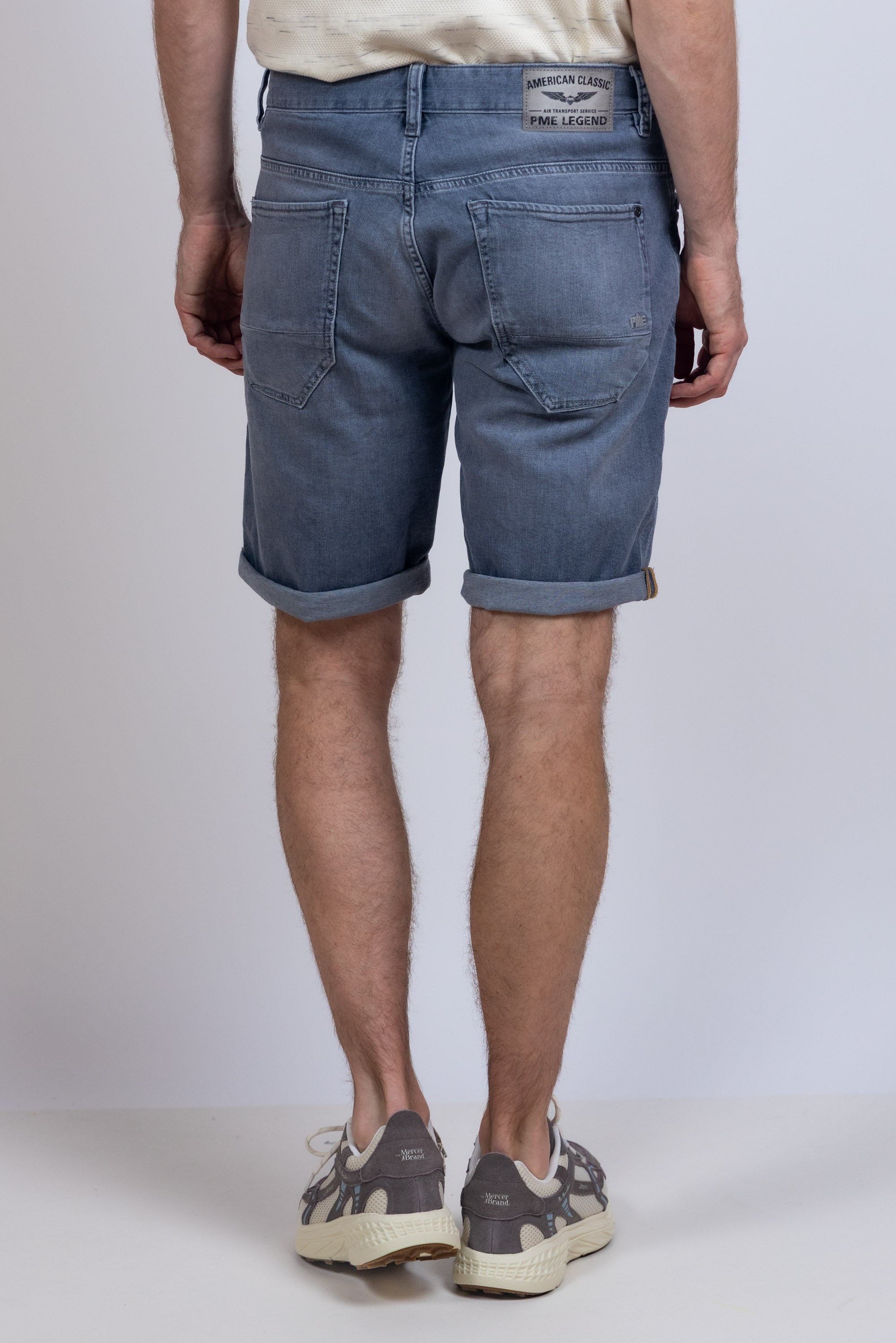 Denim short - Middengrijs