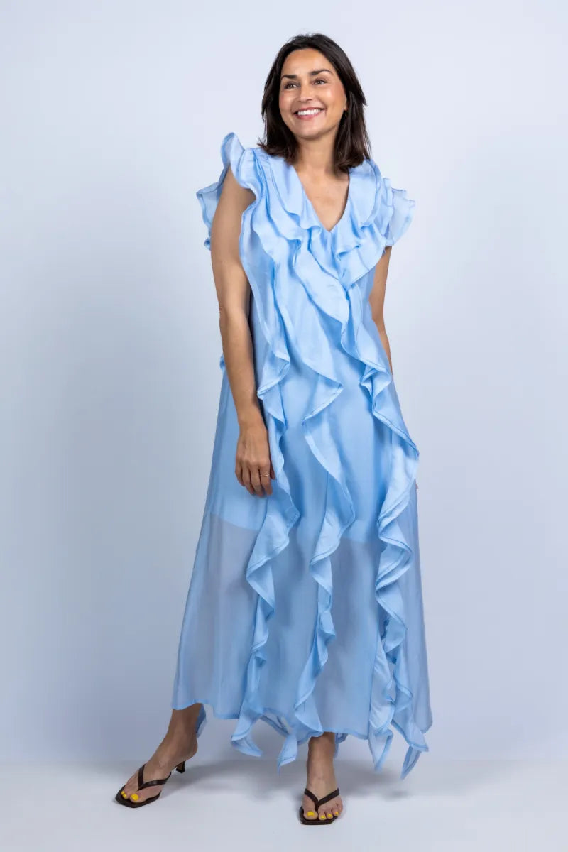 CPH MUSE CPH MUSE 207850 molly dres Jurk met ruches - Bleu