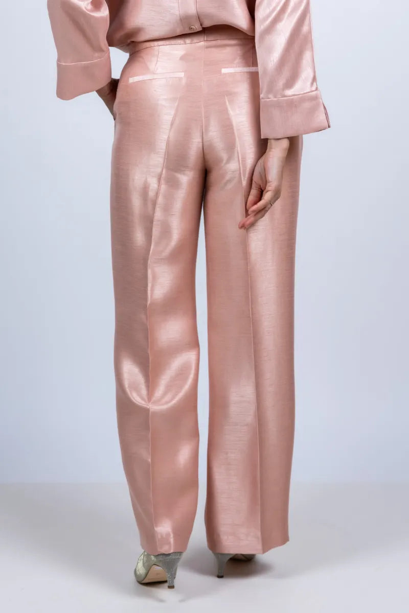 XANDRES XANDRES Peyvin Glanzende pantalon - Roze