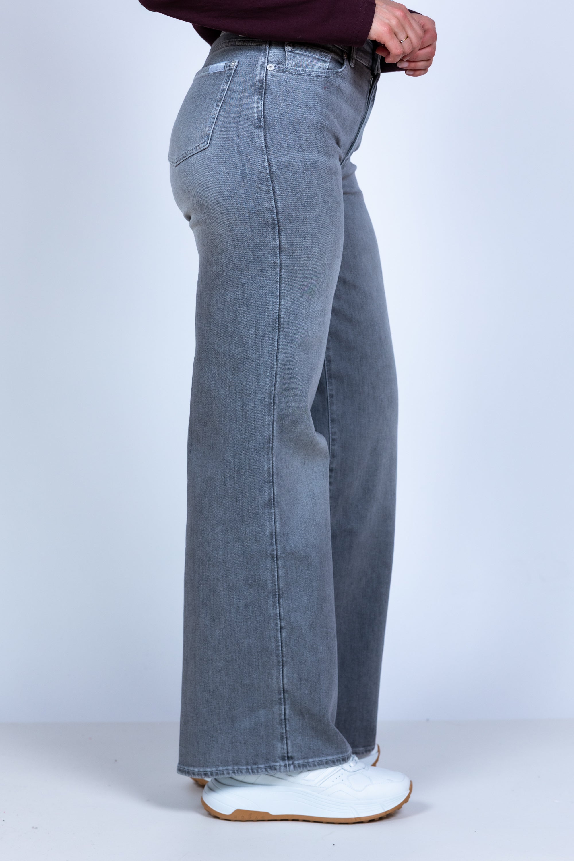 Jeans met rechte pijpen - Grijsdenim