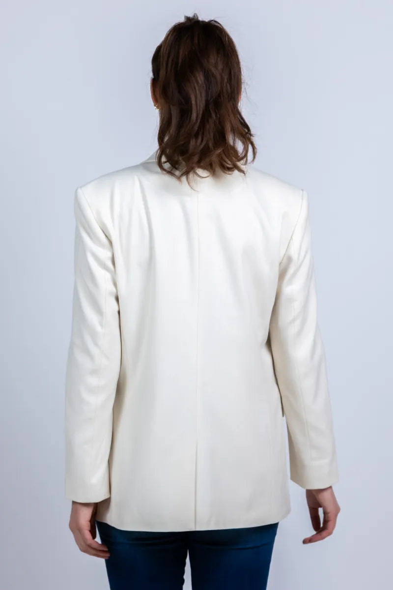 CPH MUSE CPH MUSE 126012 tailor jac Blazer met knoop - Ecru