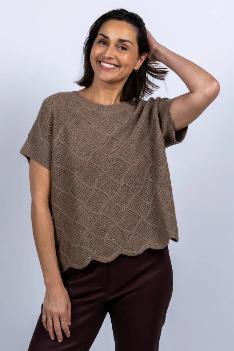 REPEAT REPEAT 100618 REPEAT 100618 Trui met patroon - Camel
