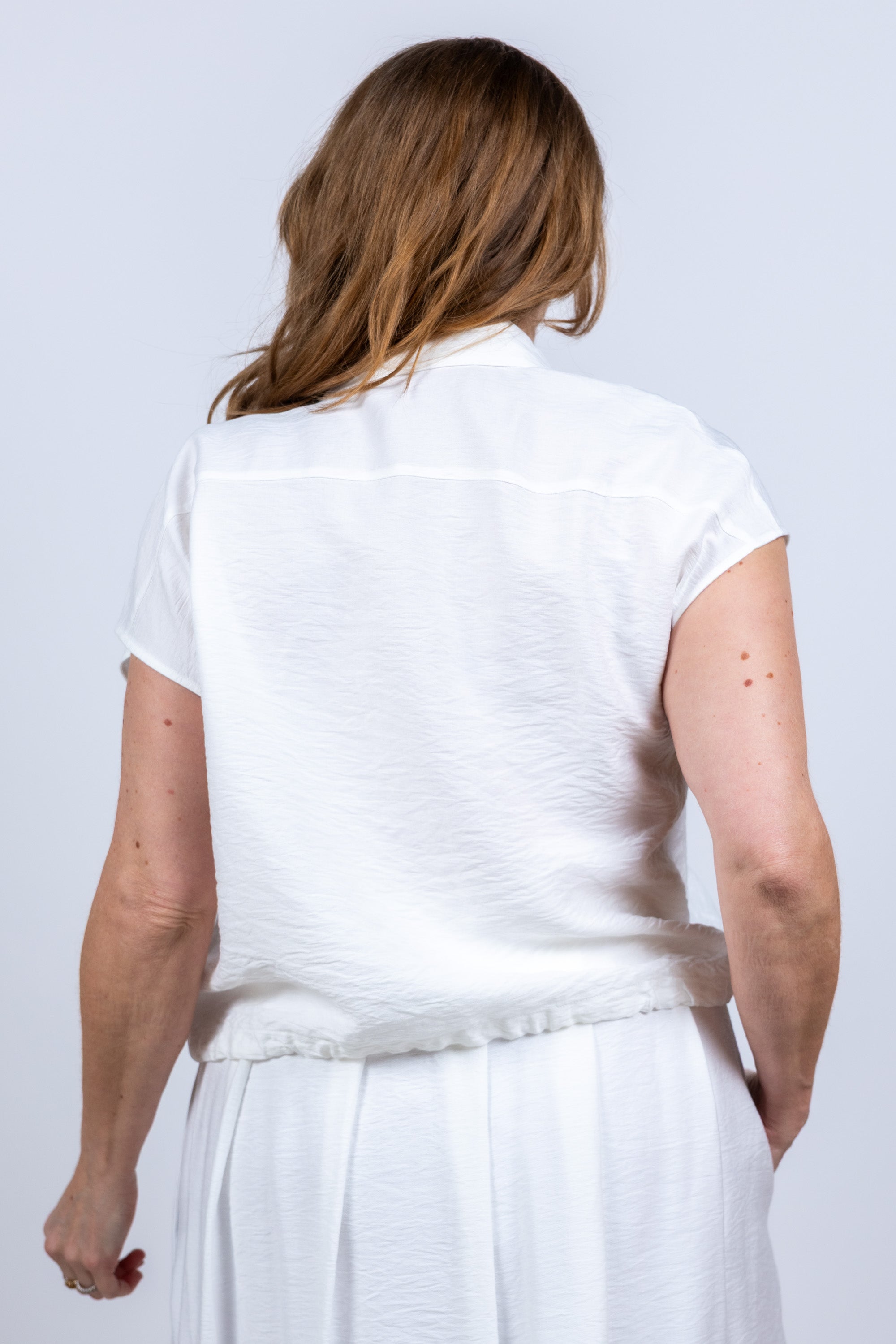 Blouse met knoop - Wit