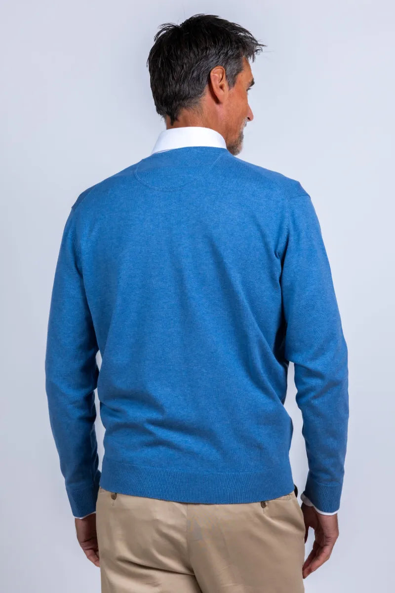 VERWEY AGENTUREN VERWEY AGENTUREN 618100 VERWEY AGENTUREN 618100 Trui met V-hals - French blue