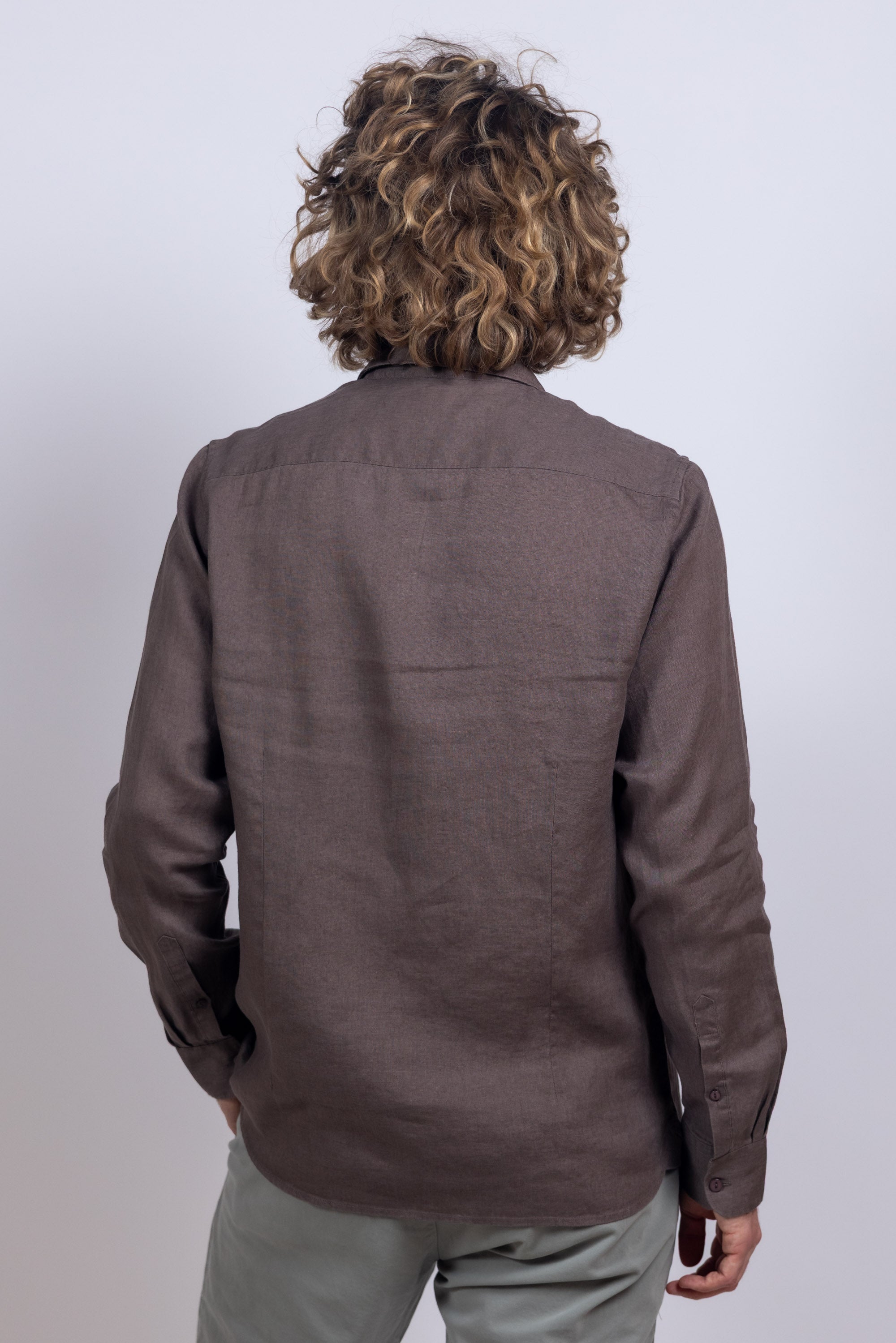 Shirt met knopen - Bruin