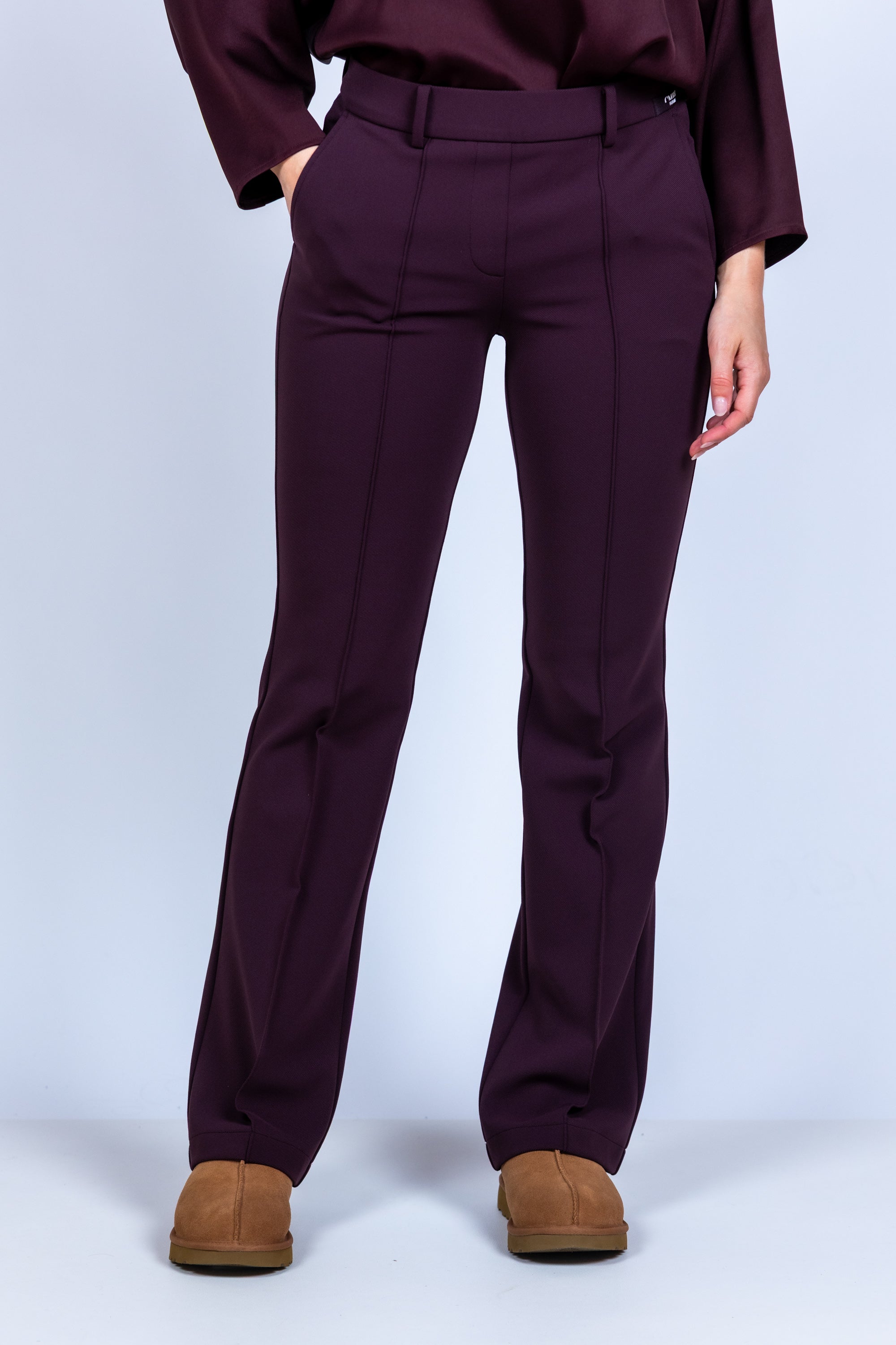 Broek met naden - Burgundy