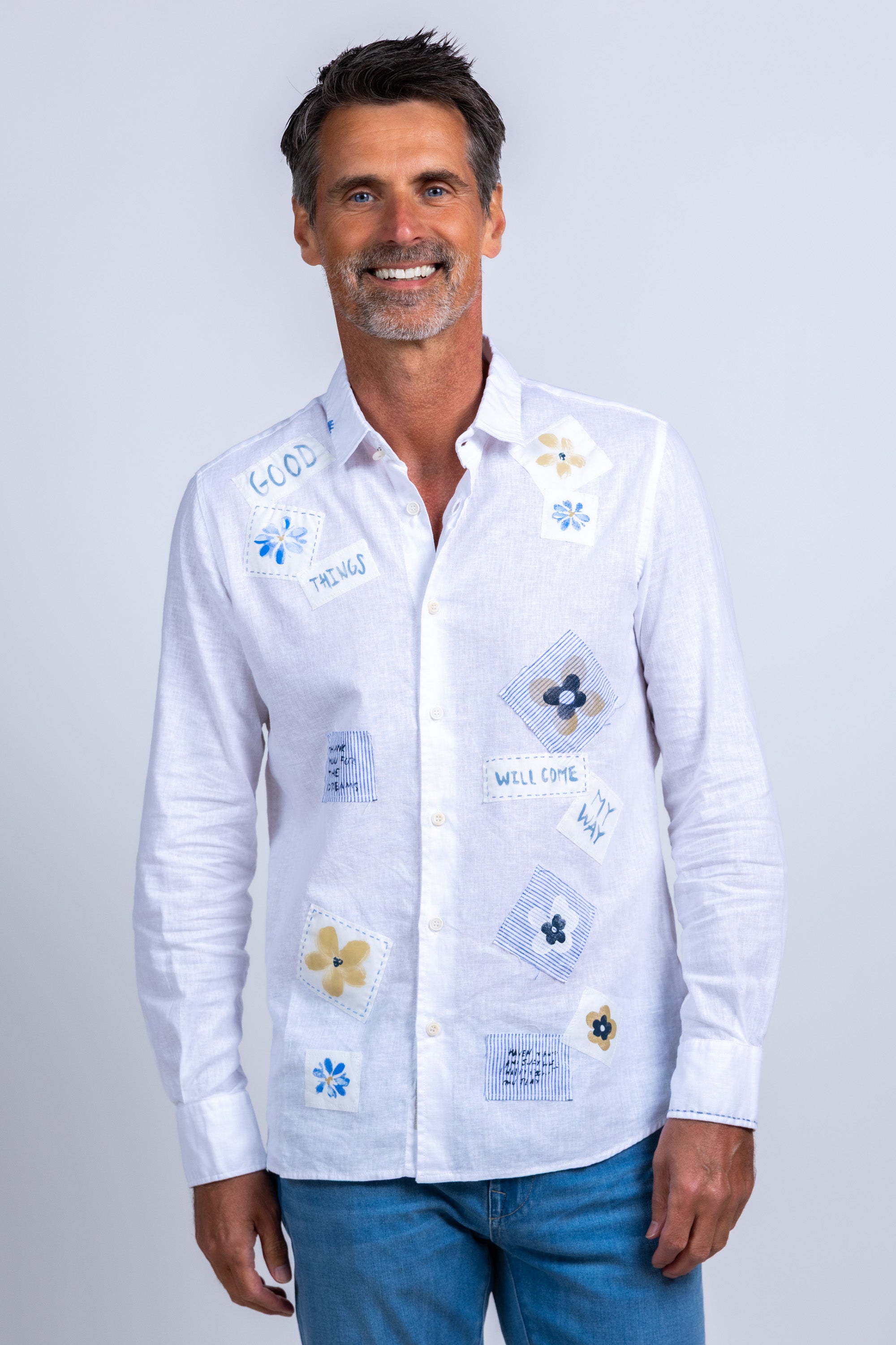 Overhemd met patches - Wit