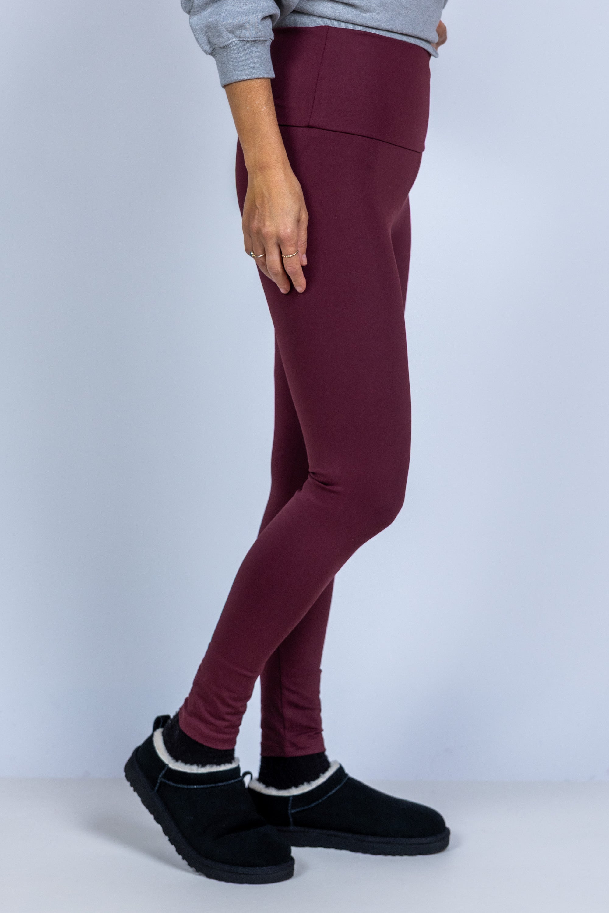 Legging met hoge taille - Donkerbordeaux