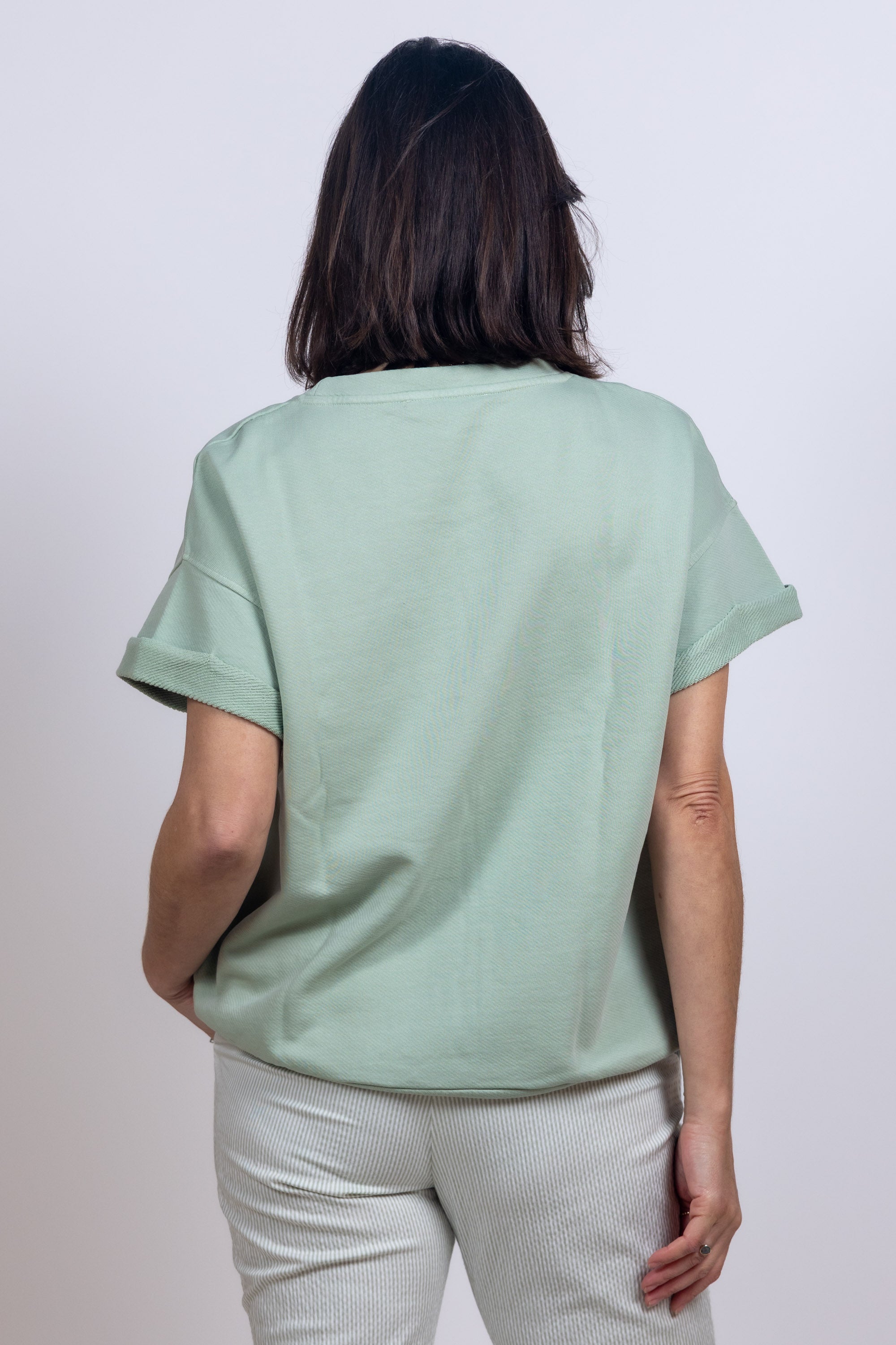 Sweat met korte mouwen - Mint